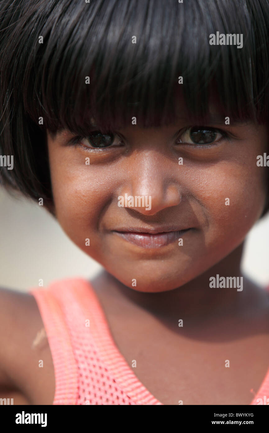 little girl Andhra Pradesh South India Stock Photo - Alamy