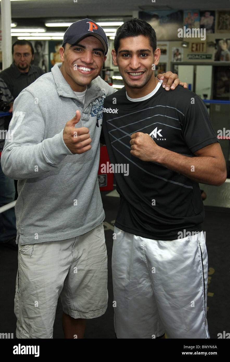 VICTOR ORTIZ AMIR KHAN BOXERS HOLLYWOOD LOS ANGELES CALIFORNIA USA 30