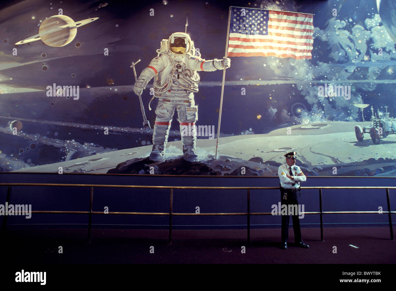 Air and Space museum astronaut astronautics District of Columbia guard national painting picture supervisor Stock Photo