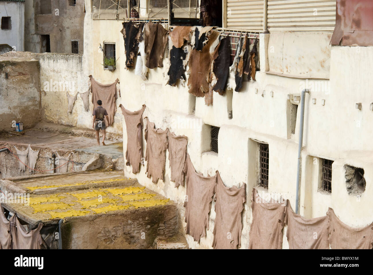 Chouwara tannery in Fez, Morocco Stock Photo
