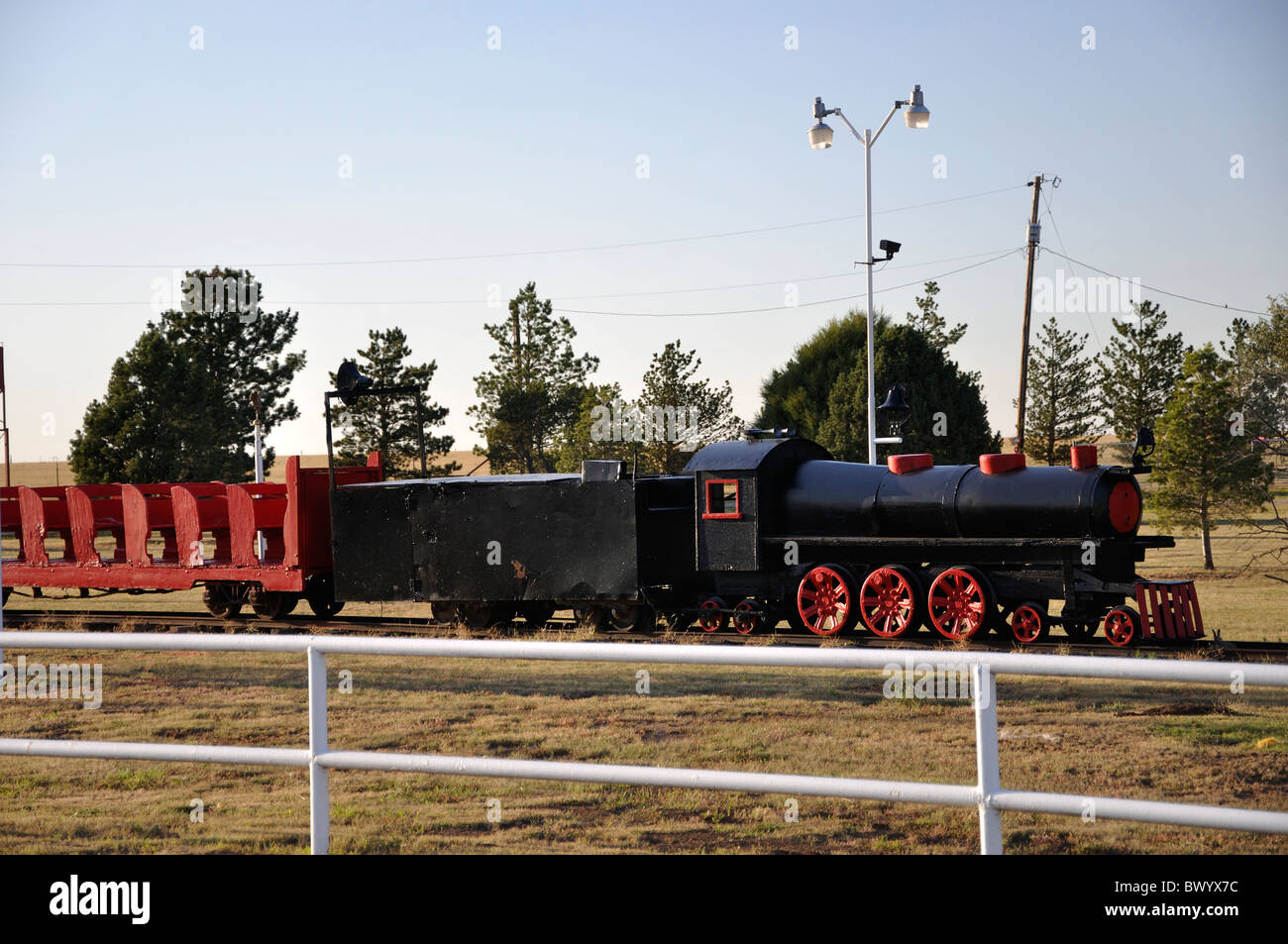 Sad Monkey Retired Railroad, Texas, USA Stock Photo