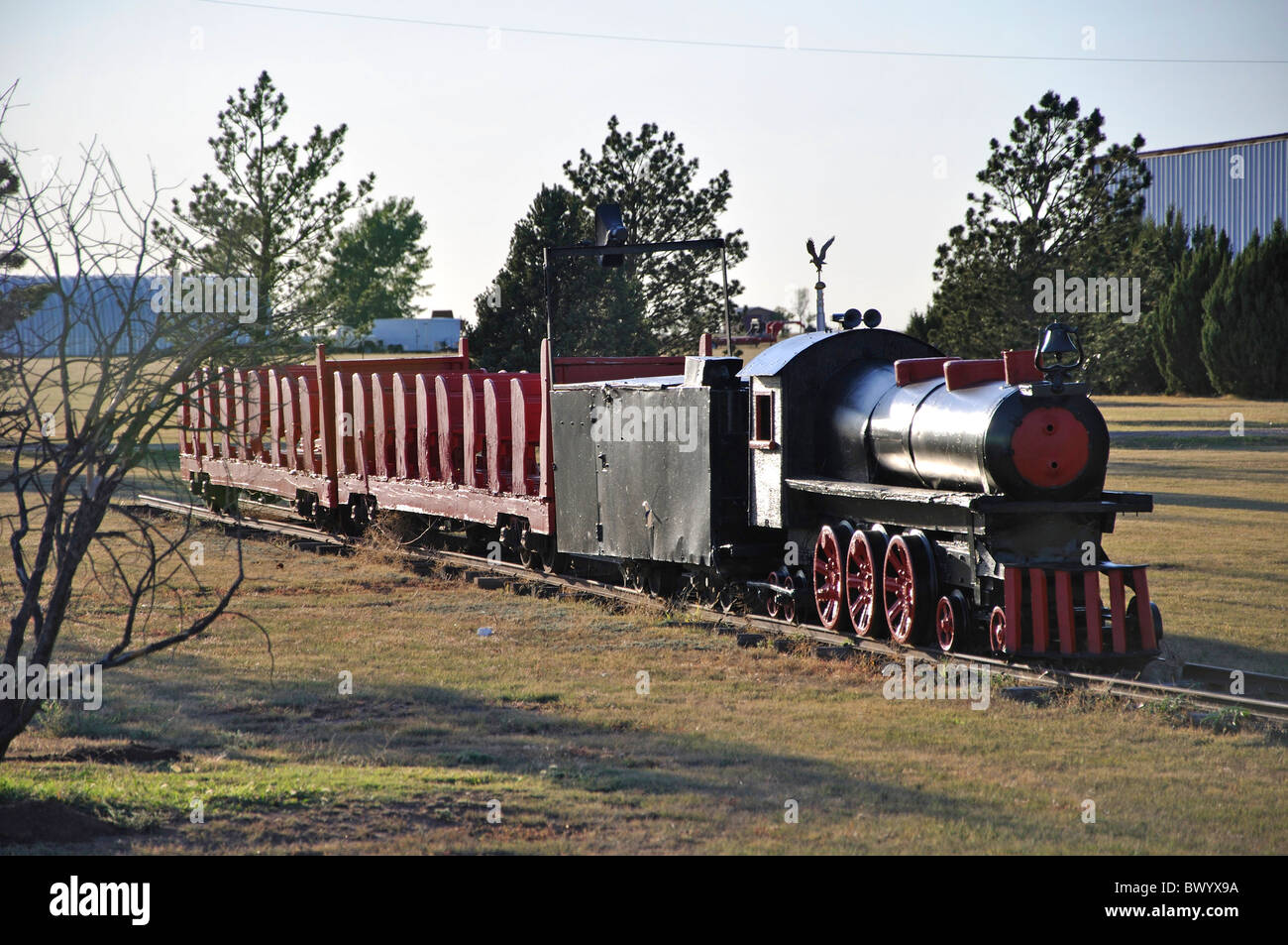 Sad Monkey Retired Railroad, Texas, USA Stock Photo