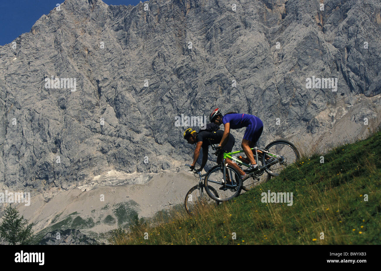 bicycle bike Biking couple Downhill mountain bike mountains moving