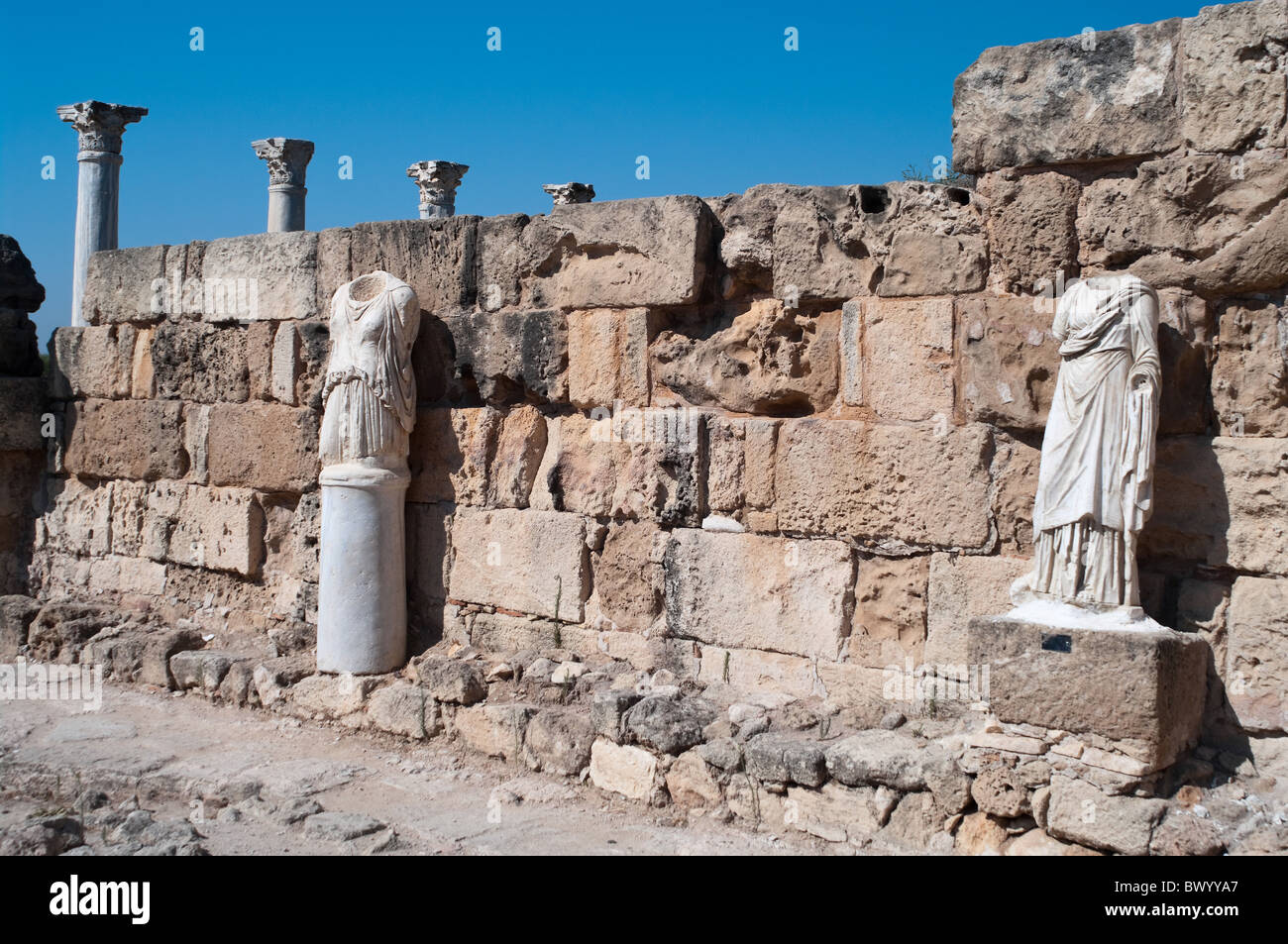 Roman ruins in Salamis ancient city in northern Cyprus Stock Photo - Alamy