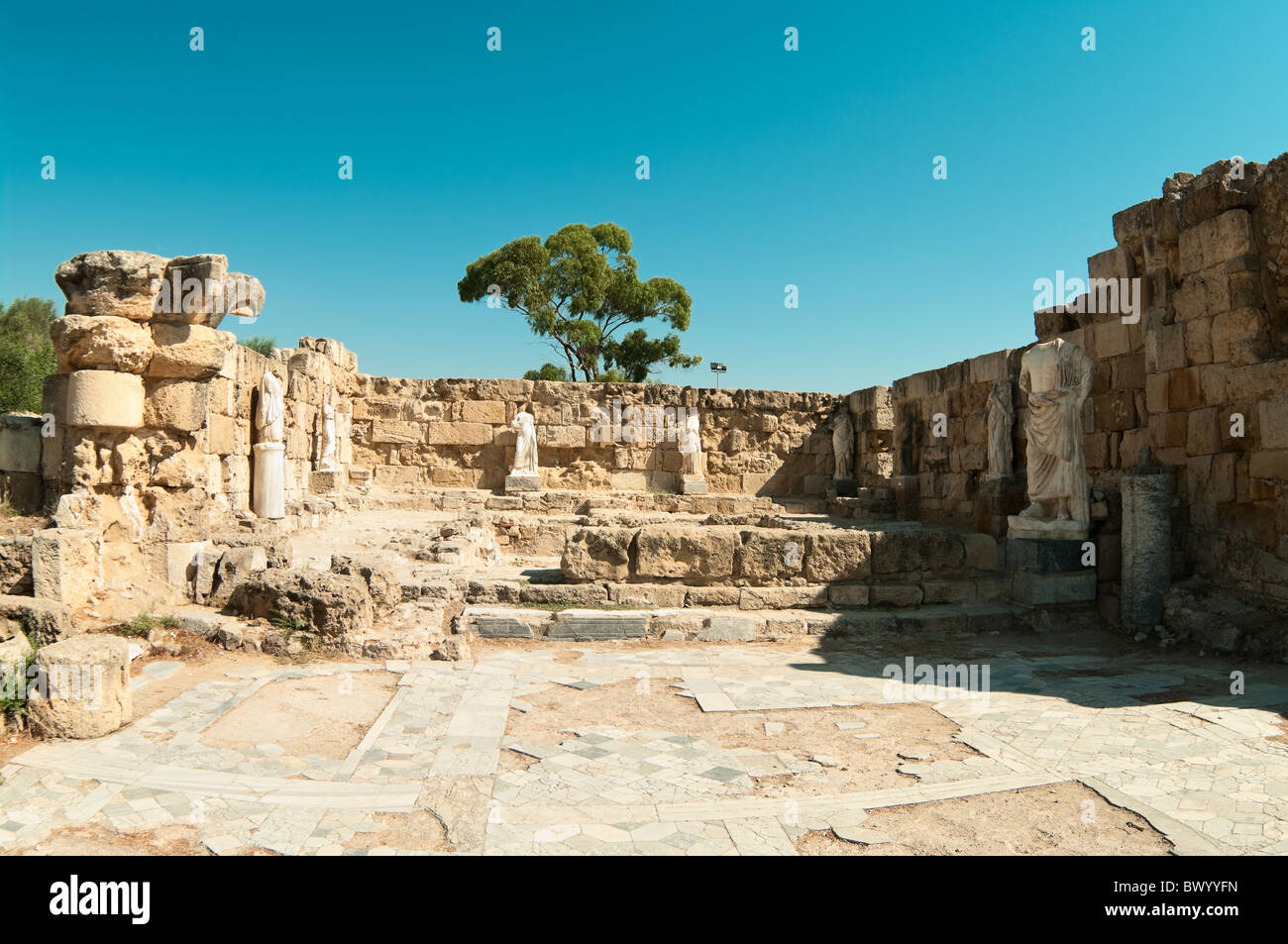 Roman ruins in Salamis ancient city in northern Cyprus Stock Photo - Alamy