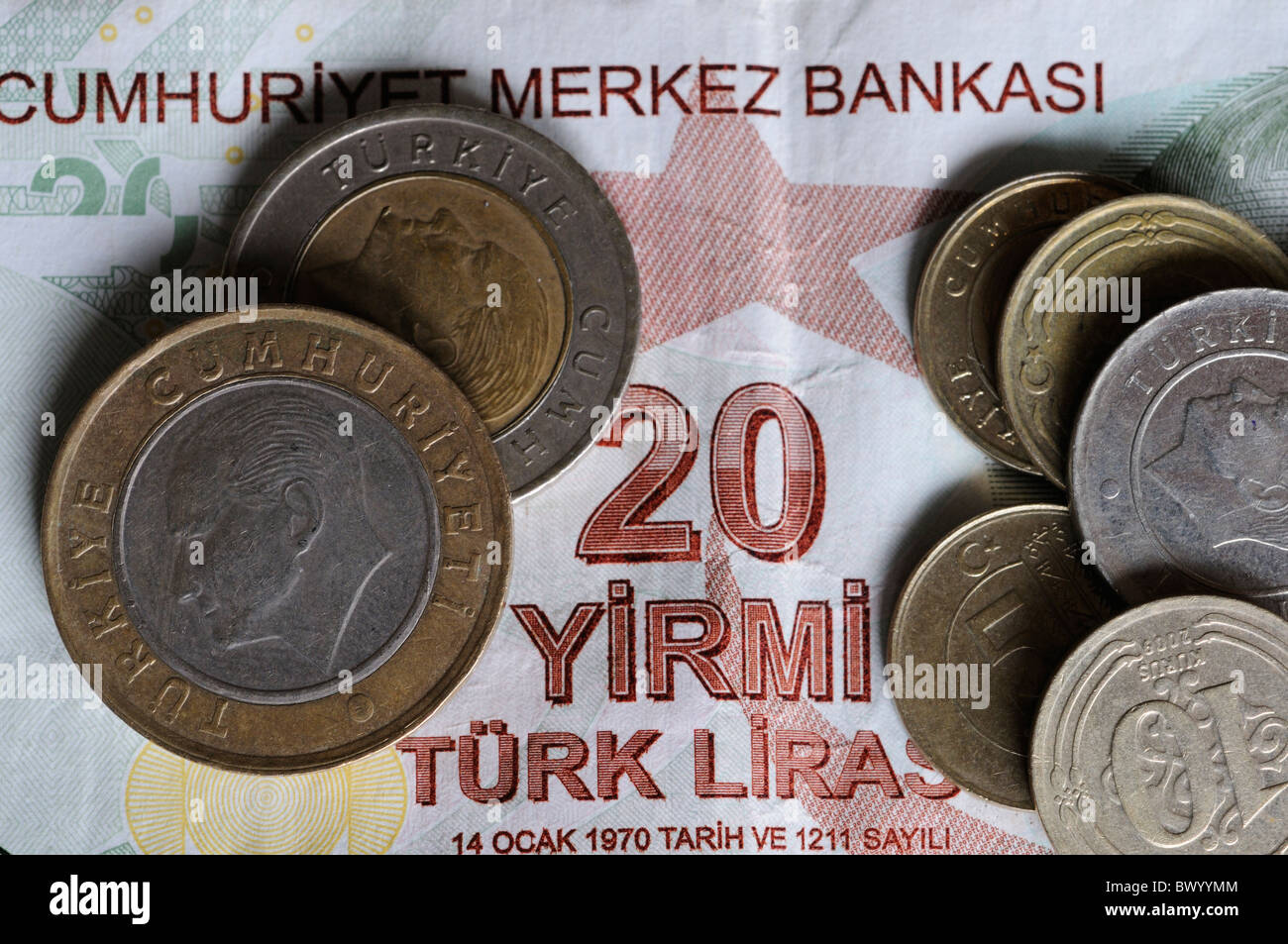 Turkish money Stock Photo