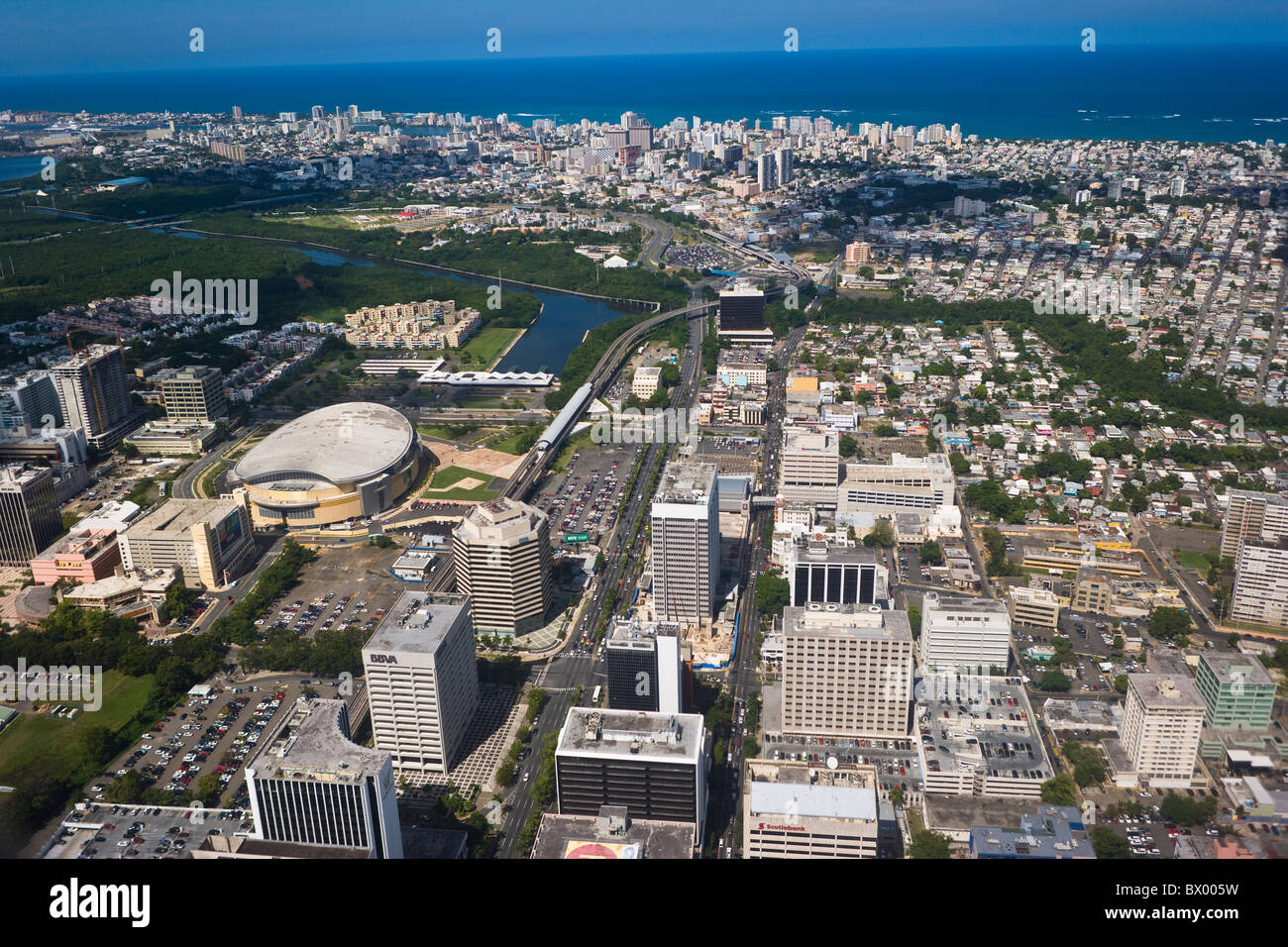 Aerial view of San Juan, Puerto Rico, US Stock Photo - Alamy