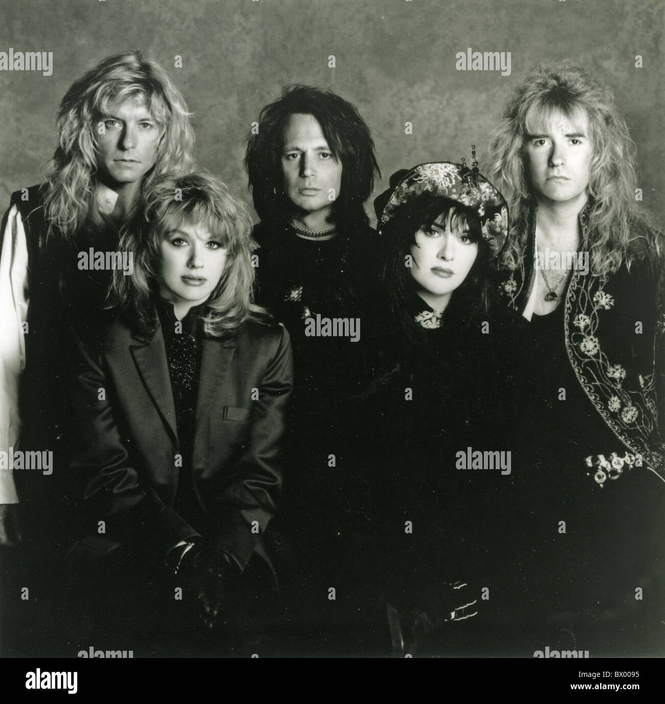 HEART   Promotional photo of US rock group in 1990. Photo Greg Gorman. See Description below for names Stock Photo