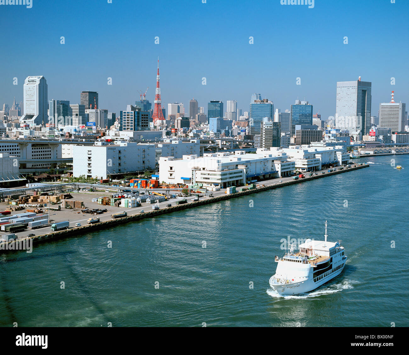 Harbour Port Japan Asia Ship Skyline Tokyo Bay Area Overview Stock Photo Alamy