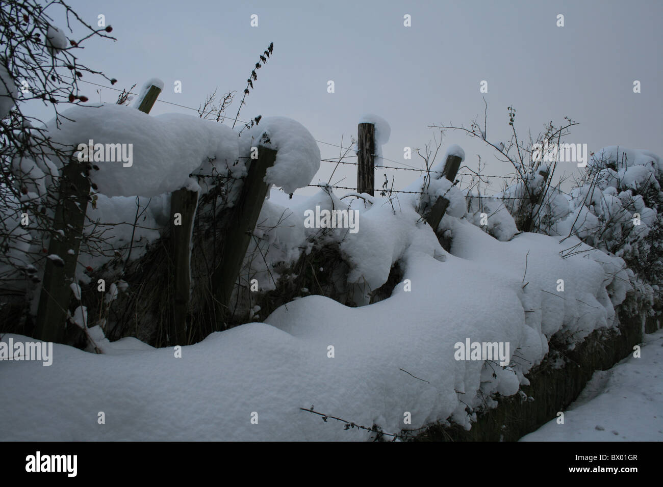 Snow Fence Stock Photo
