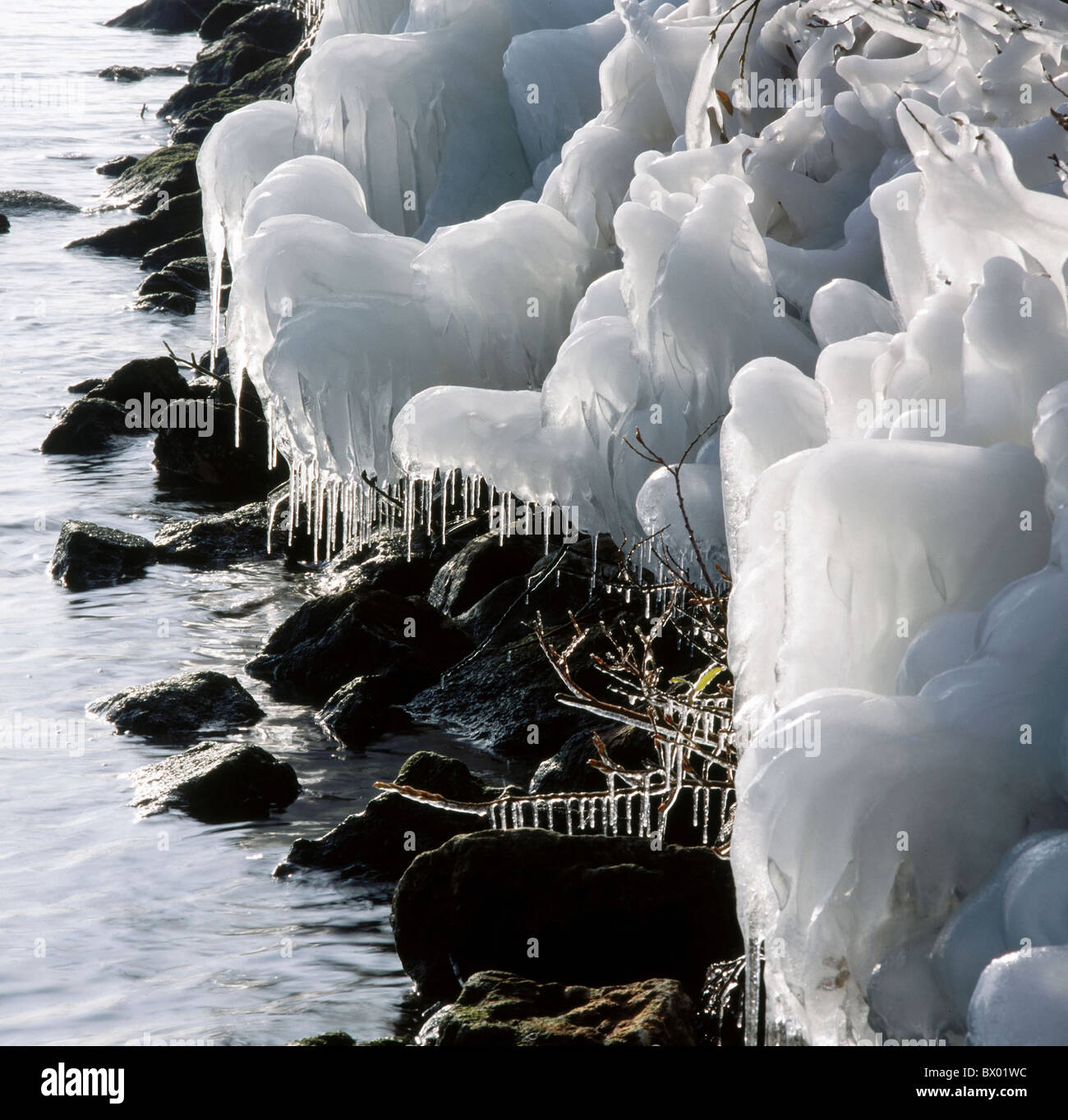 Bern lake Biel lake sea bizarre ice ice thing Switzerland Europe lake