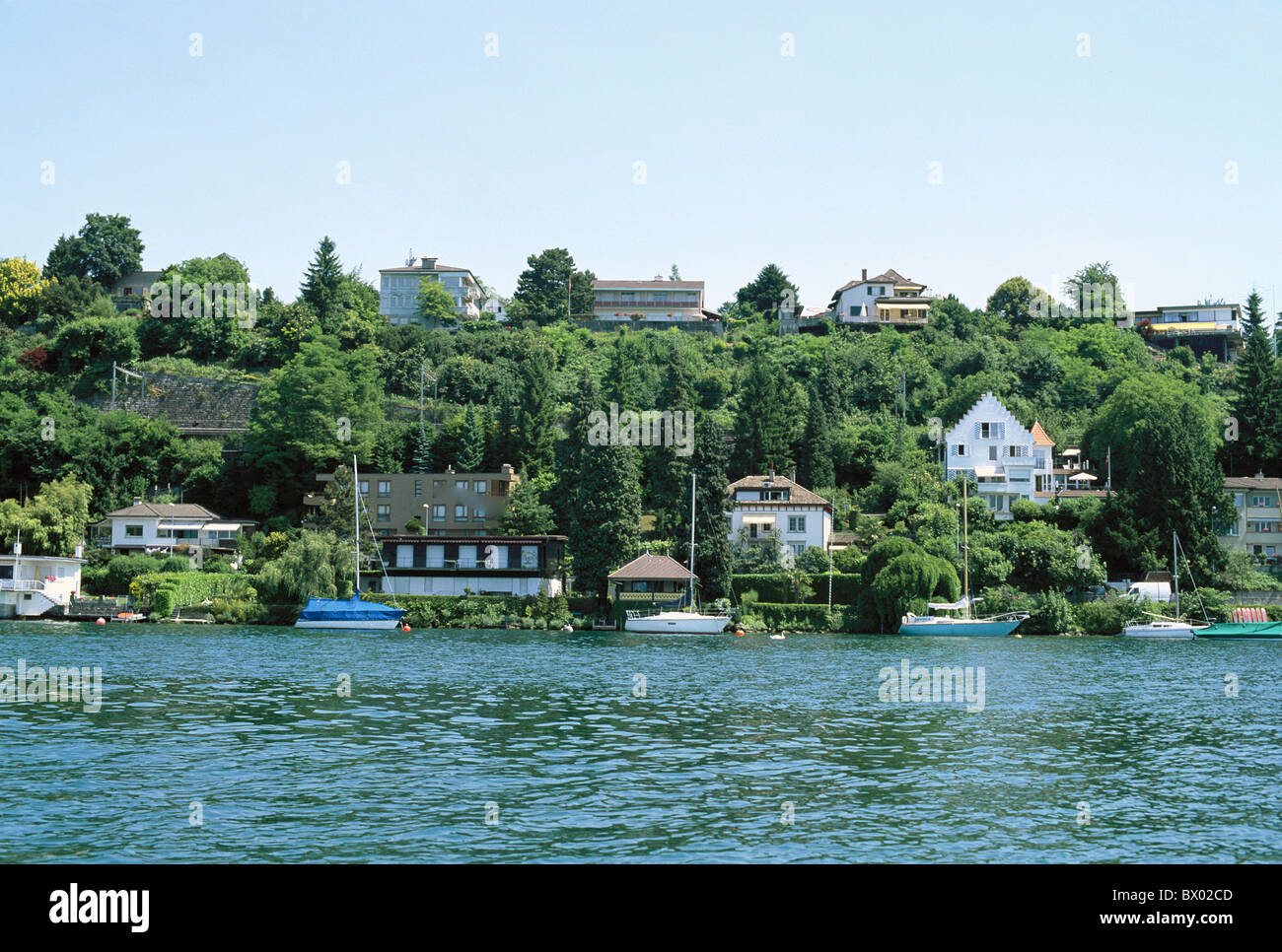 trees Gold Coast Switzerland Europe shore villa in lake villas canton