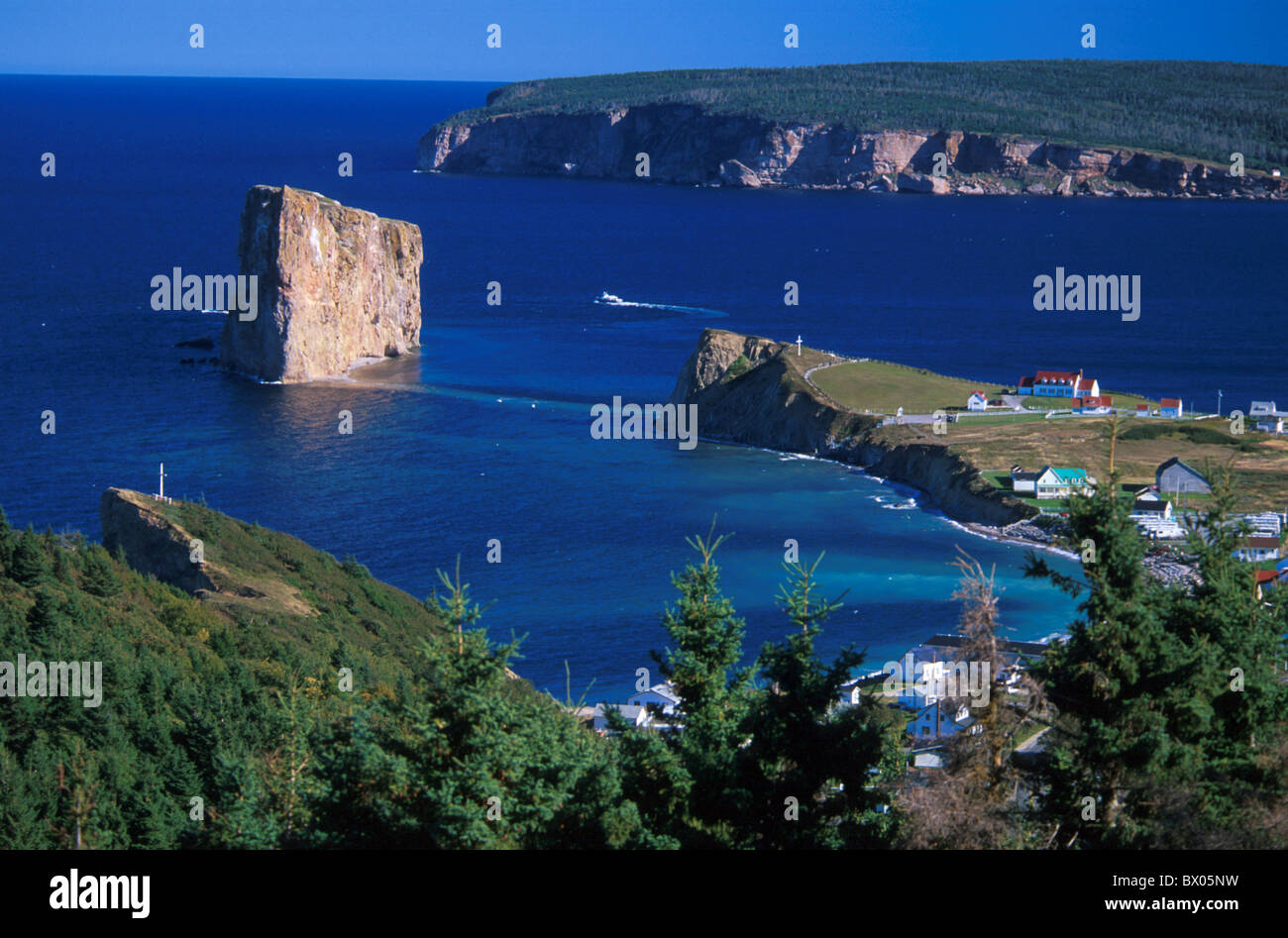 bay Canada North America America coast Gaspe Peninsula homes houses