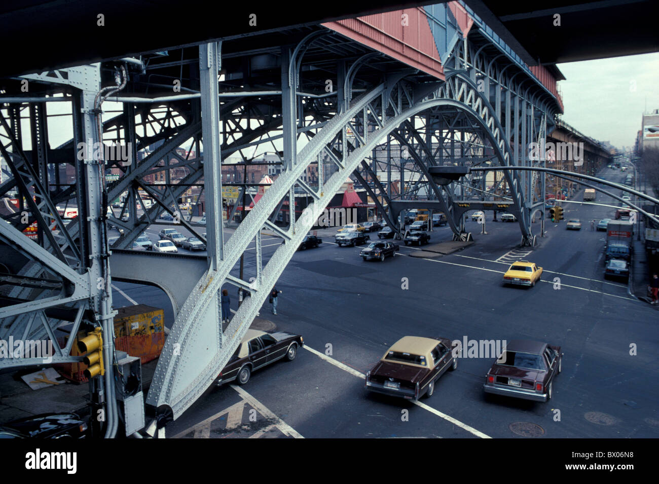 125th Street bridge Broadway building city construction Harlem Highway New York street Subway