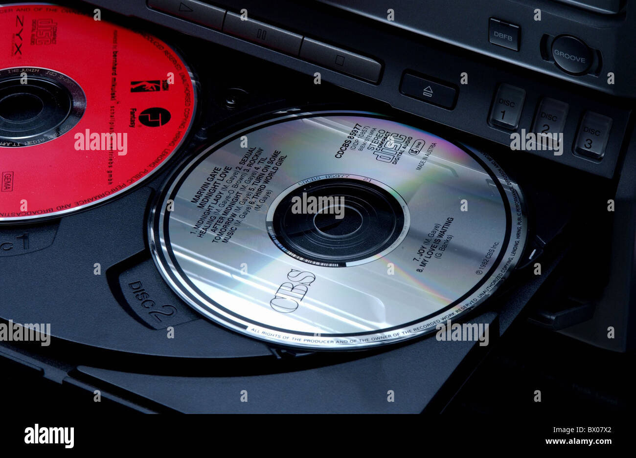 audio CD player Wechlser detail electronics spare time device appliance Hifi Marvin Gaye music stereo k Stock Photo