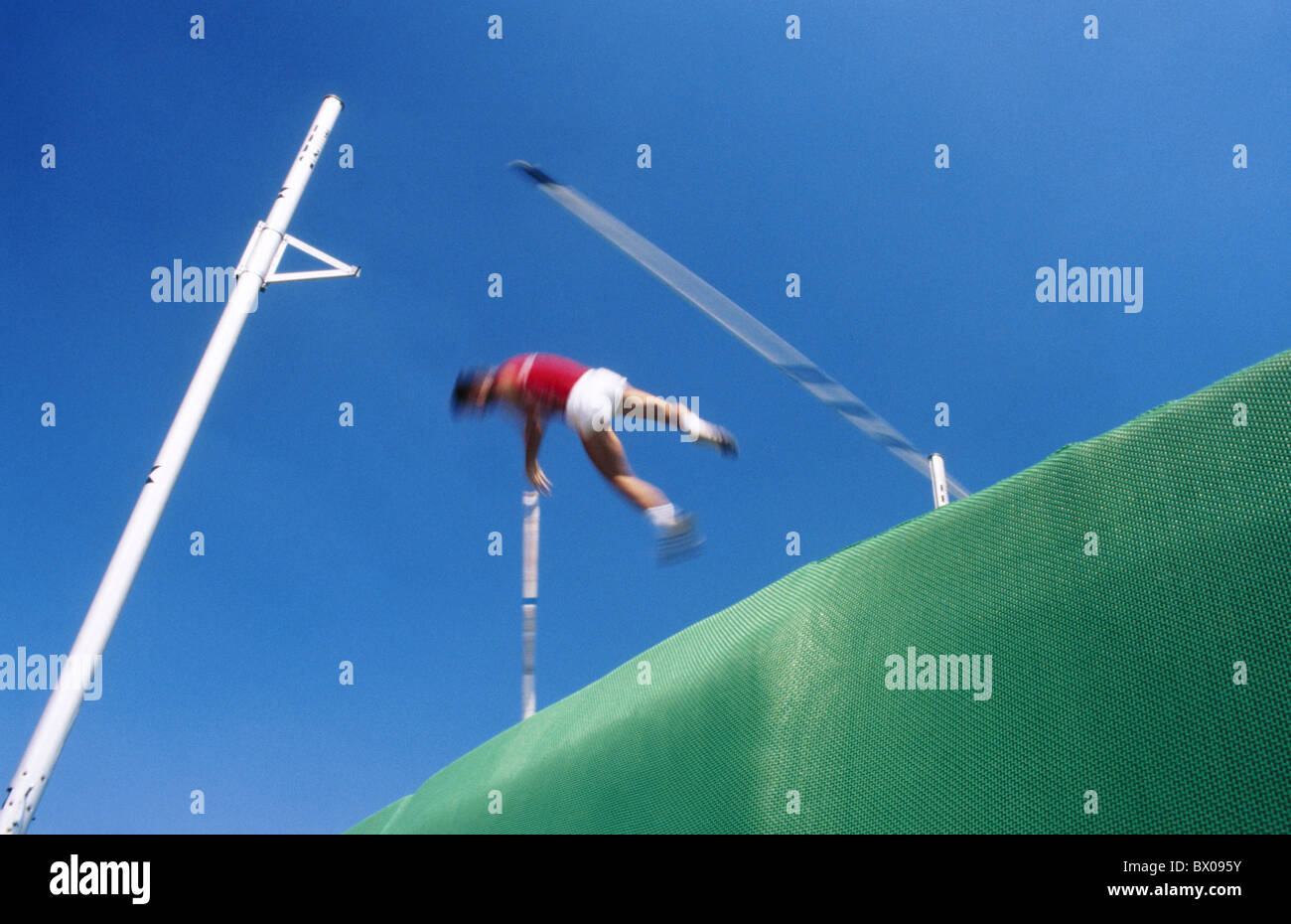 overview pole vault athletics high jump sport jump Stock Photo Alamy