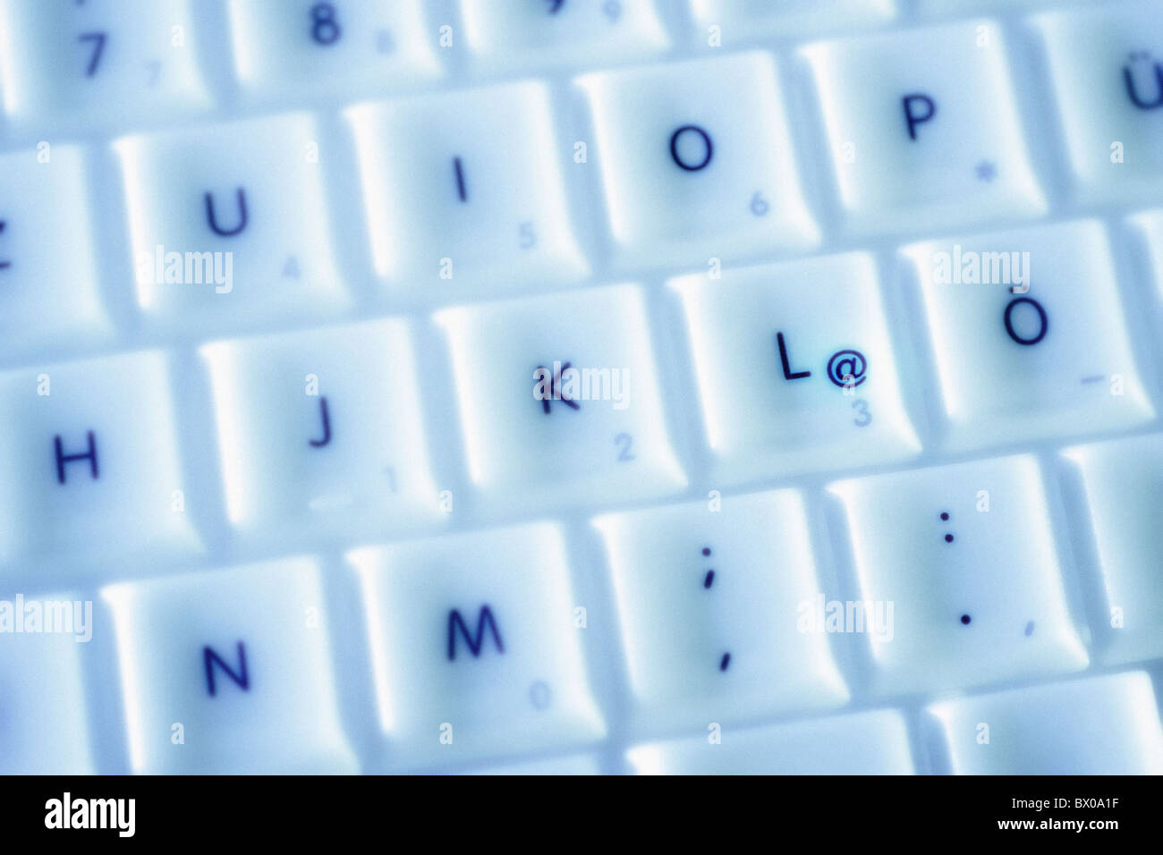 Mail Email 10634871 AT computer detail e EDP numbers symbols keyboard keys white figures signs marks figures digits Stock Photo