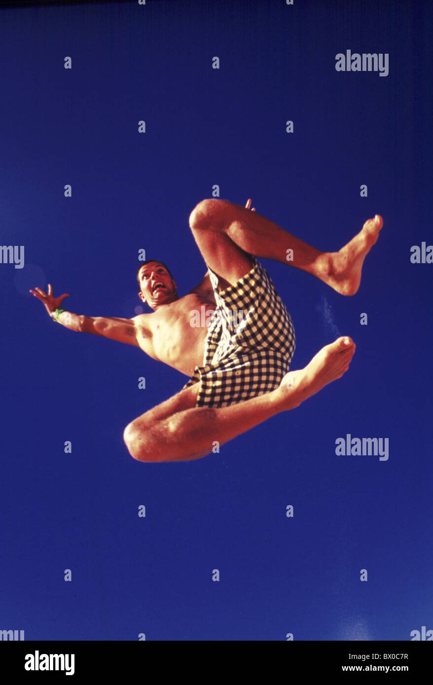 action overview outside dynamic joy sky jumping up caper jump man