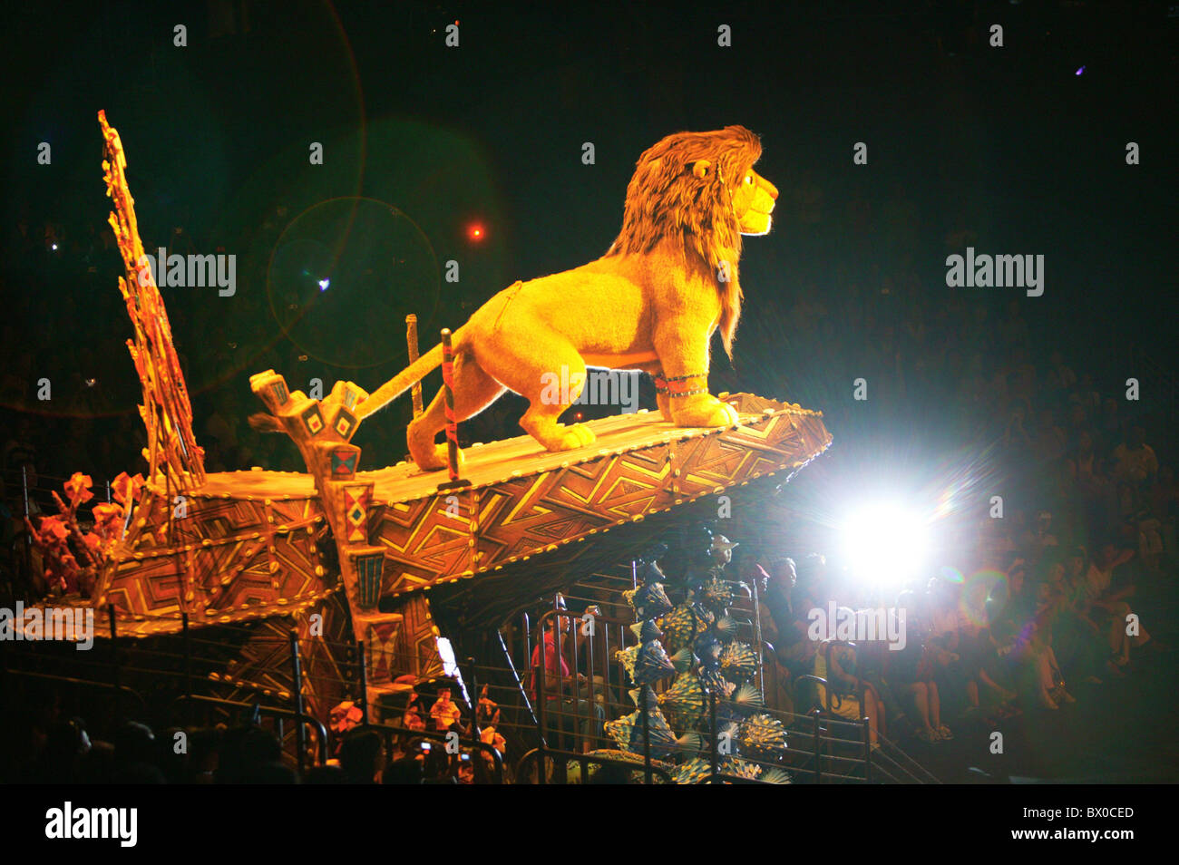 Musical Lion King performed in the Golden Mickeys, Fantasyland, Hong Kong Disneyland, Lantau Island, Hong Kong, China Stock Photo