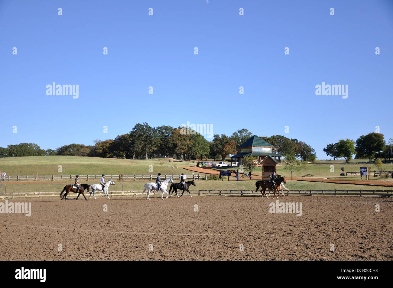 Equestrian competition among youth, Tyler, Texas, USA Stock Photo