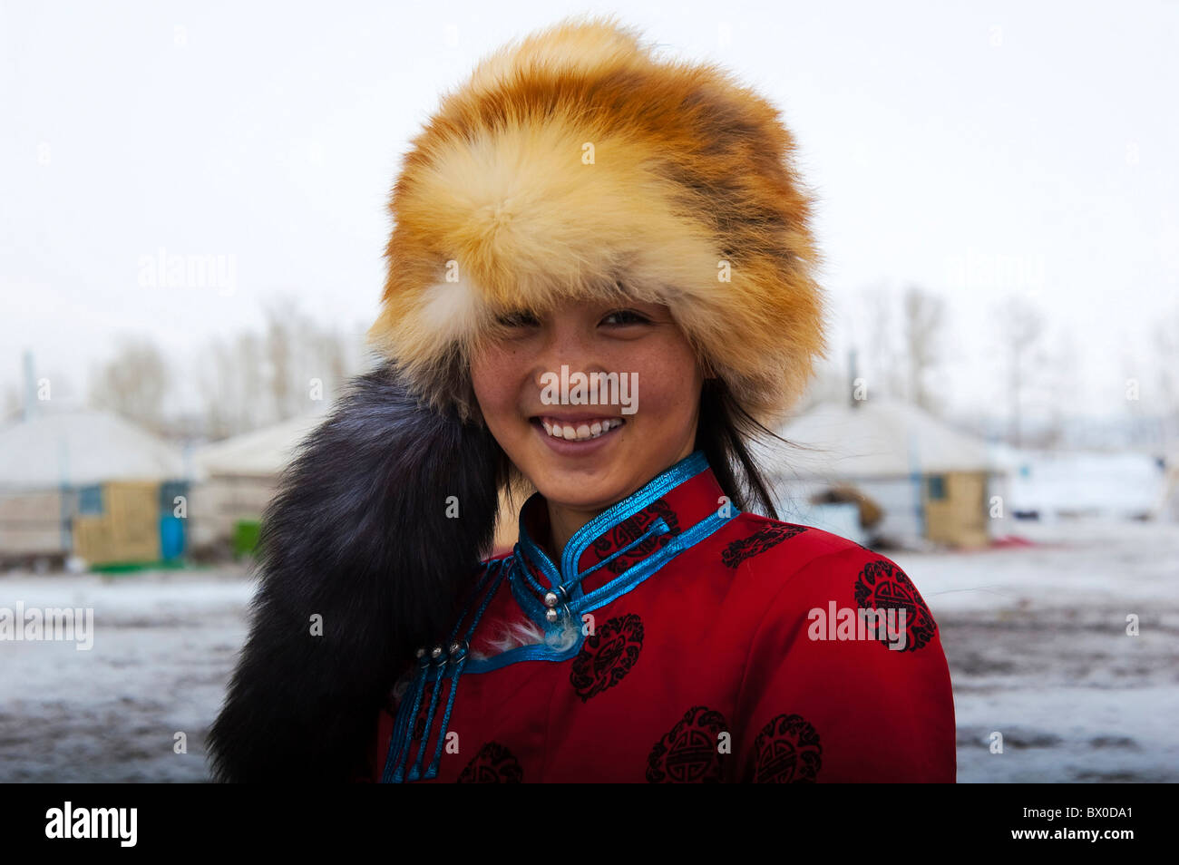 Barag Mongolian woman in traditional costume, Old Barag Banner ...
