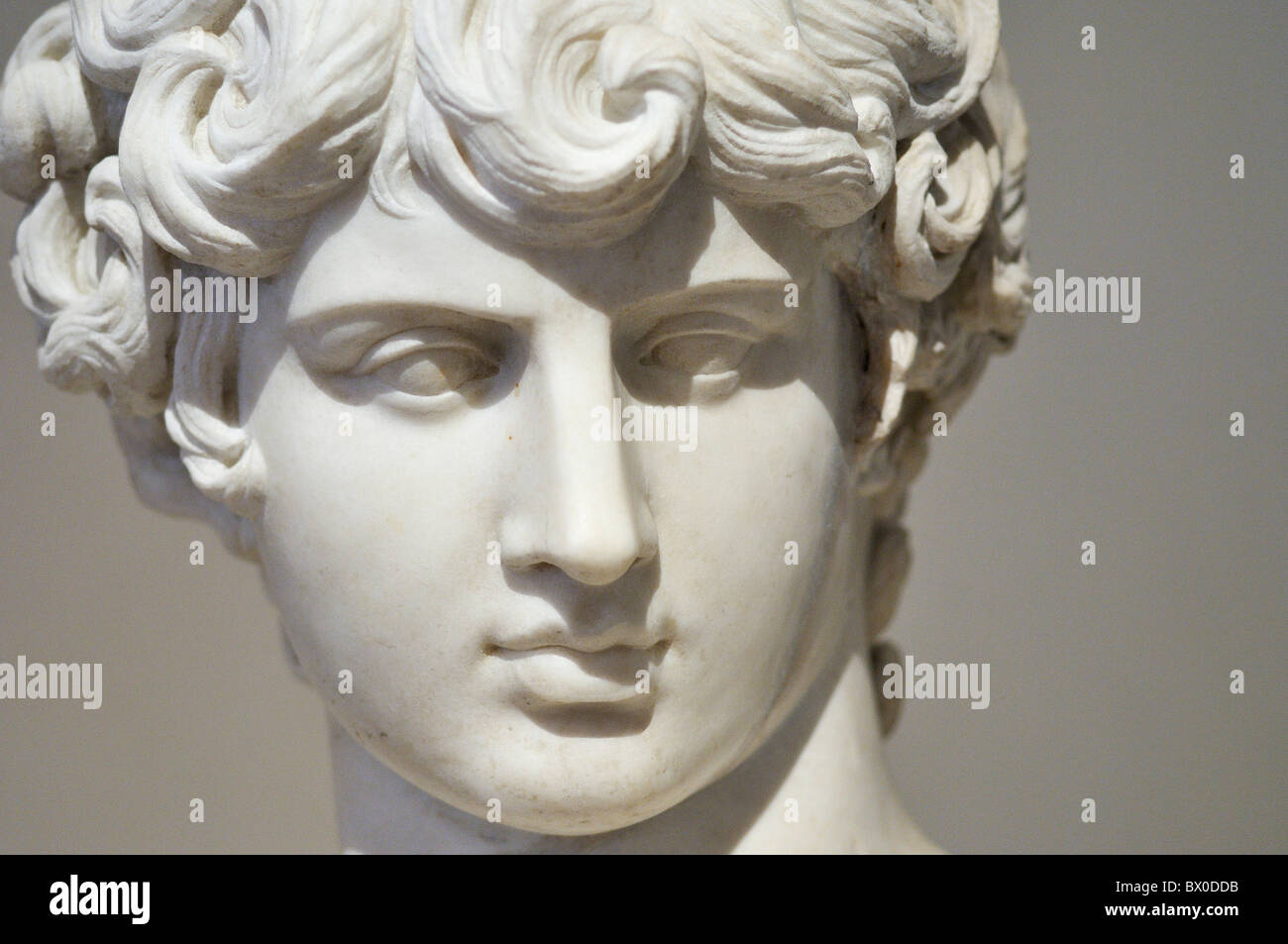 Rome. Italy. Museo Nazionale Romano. Palazzo Altemps. Antinous, from the Ludovisi Collection. Ludovisi Antinous. Stock Photo