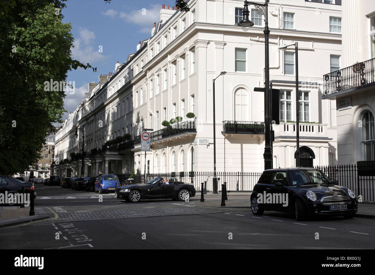 High End real estate in Eaton Square, Belgravia. Some very costly