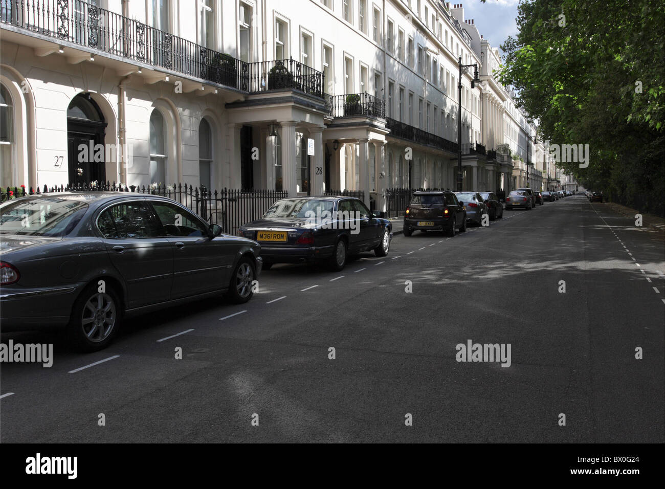 High End real estate in Eaton Square, Belgravia. Some very costly