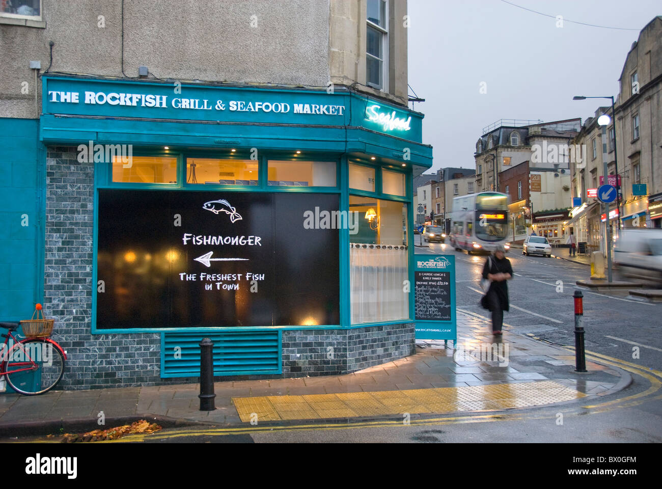Rockfish Grill and Seafood Market, Fishmonger, Bristol, UK Stock Photo