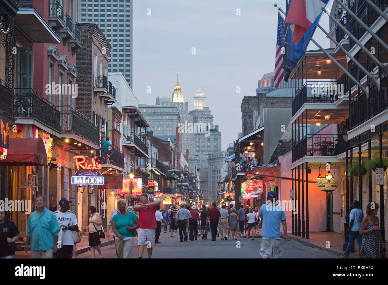 Bourbon Street in New Orleans, Louisiana's French Quarter is home to ...