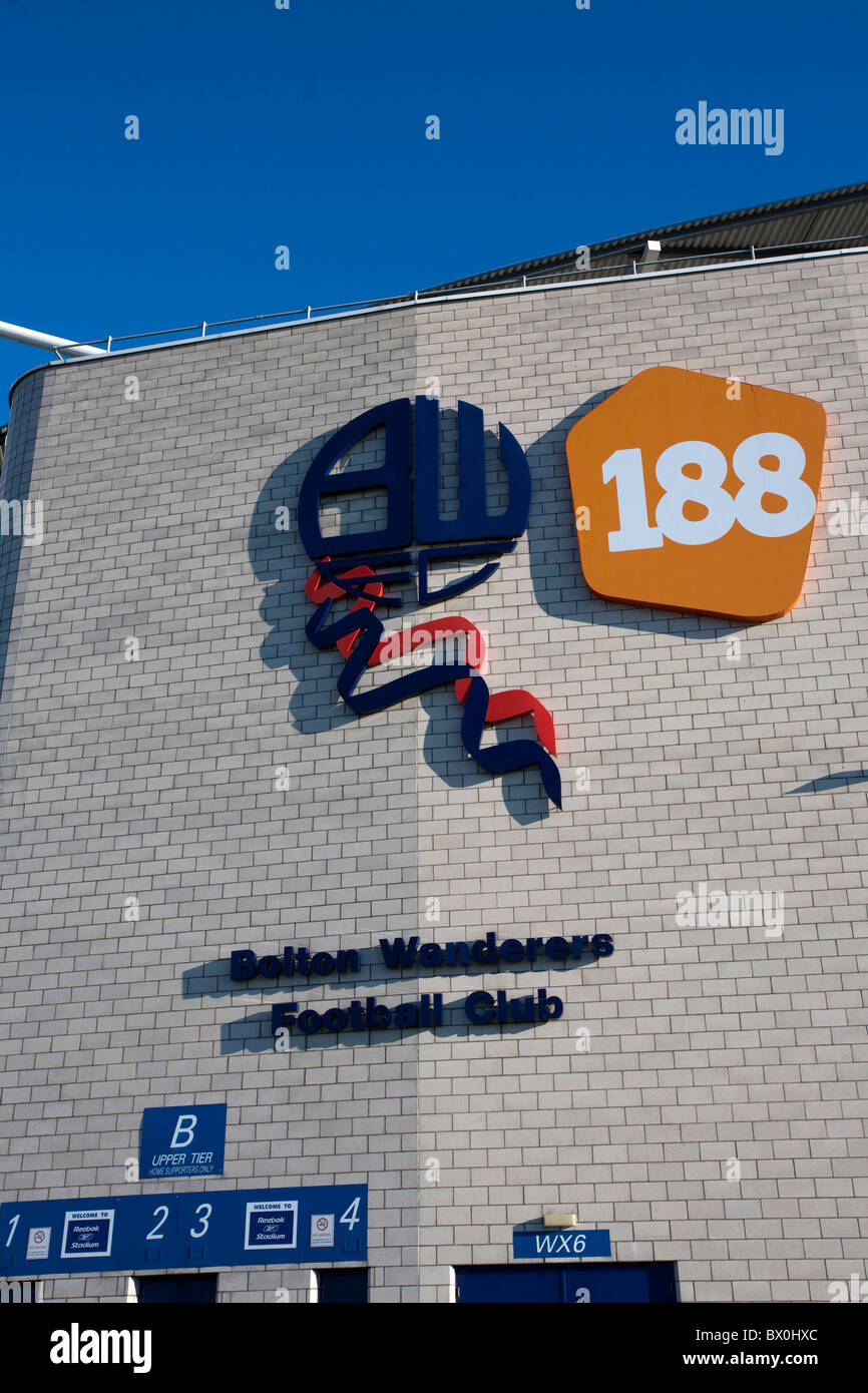 Bolton Wanderers, English Premier League football club, Reebok Stadium,  Middlebrook Retail Park, Horwich, UK Stock Photo - Alamy