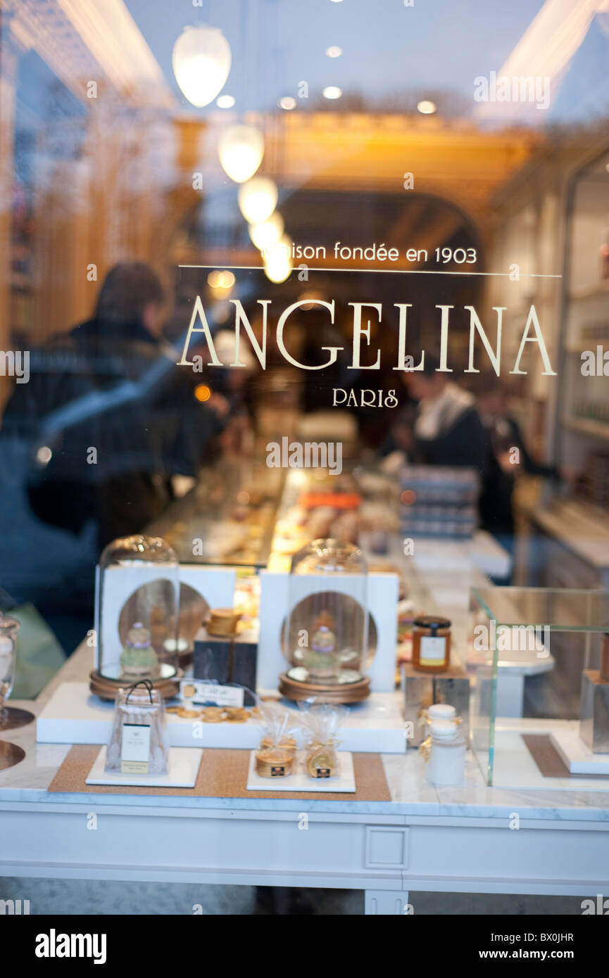 Angelina Tea Room in Paris Stock Photo