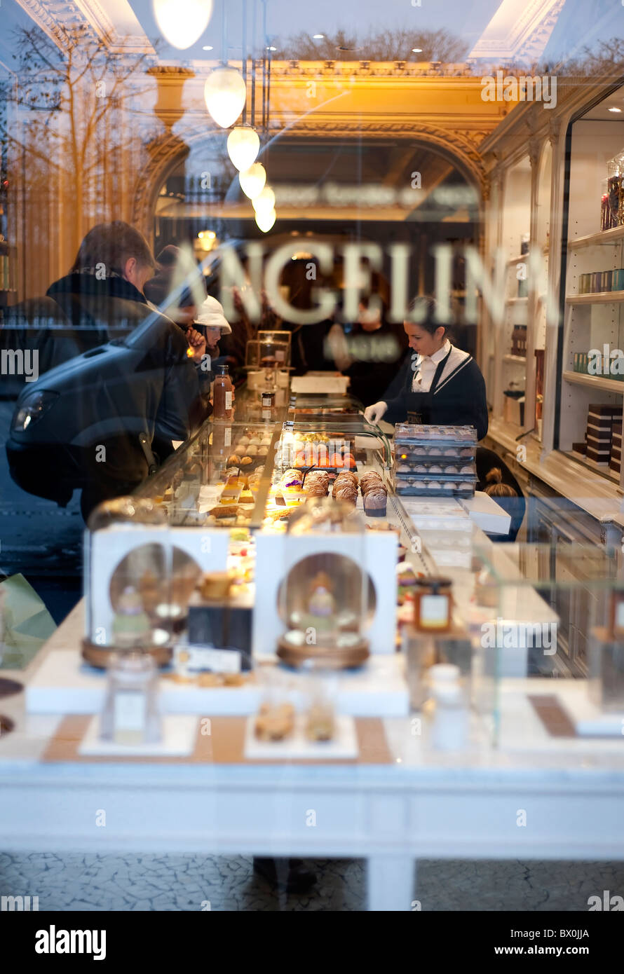 Angelina Tea Room in Paris Stock Photo Alamy