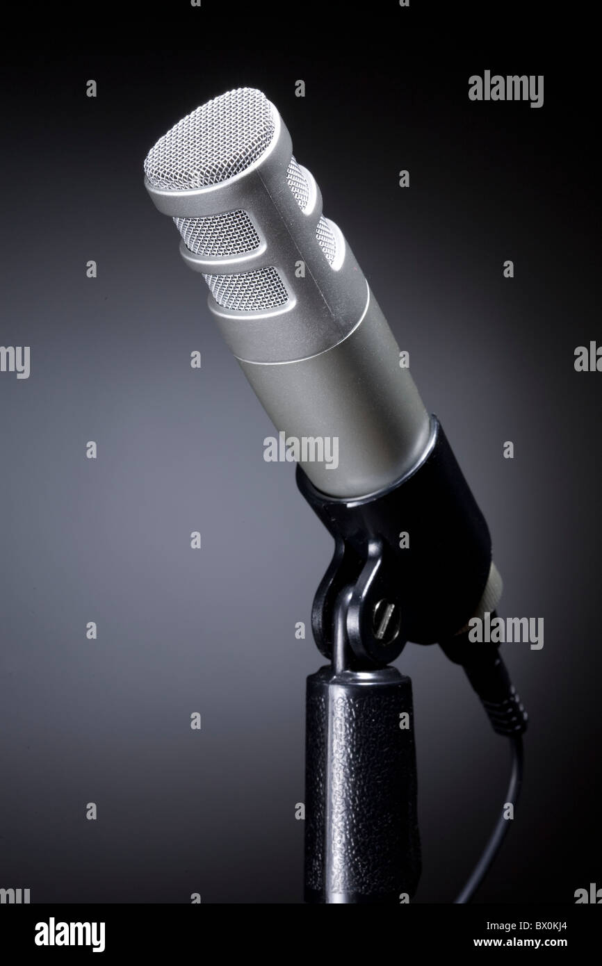 microphone on stand Stock Photo