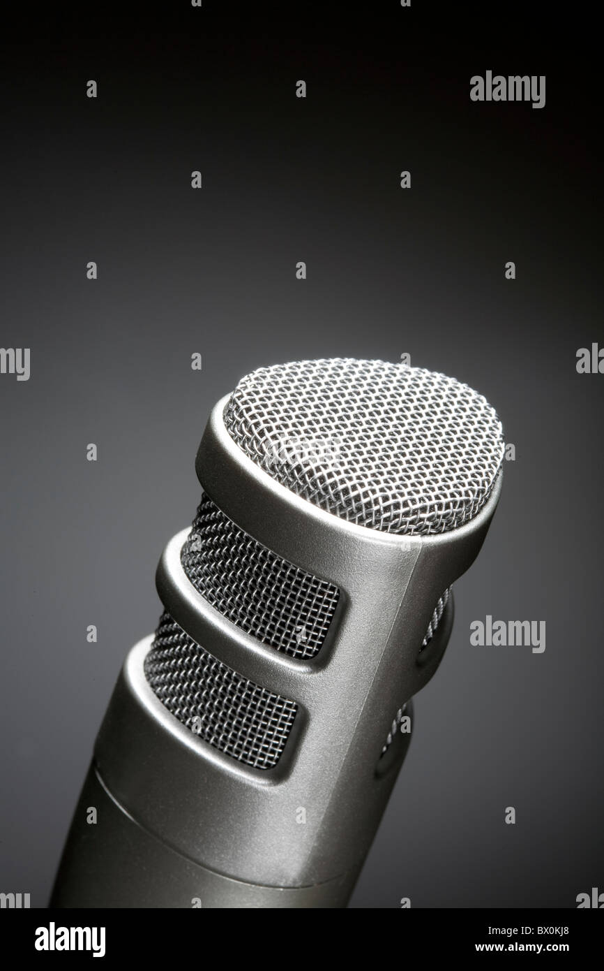 close up of studio recording microphone Stock Photo