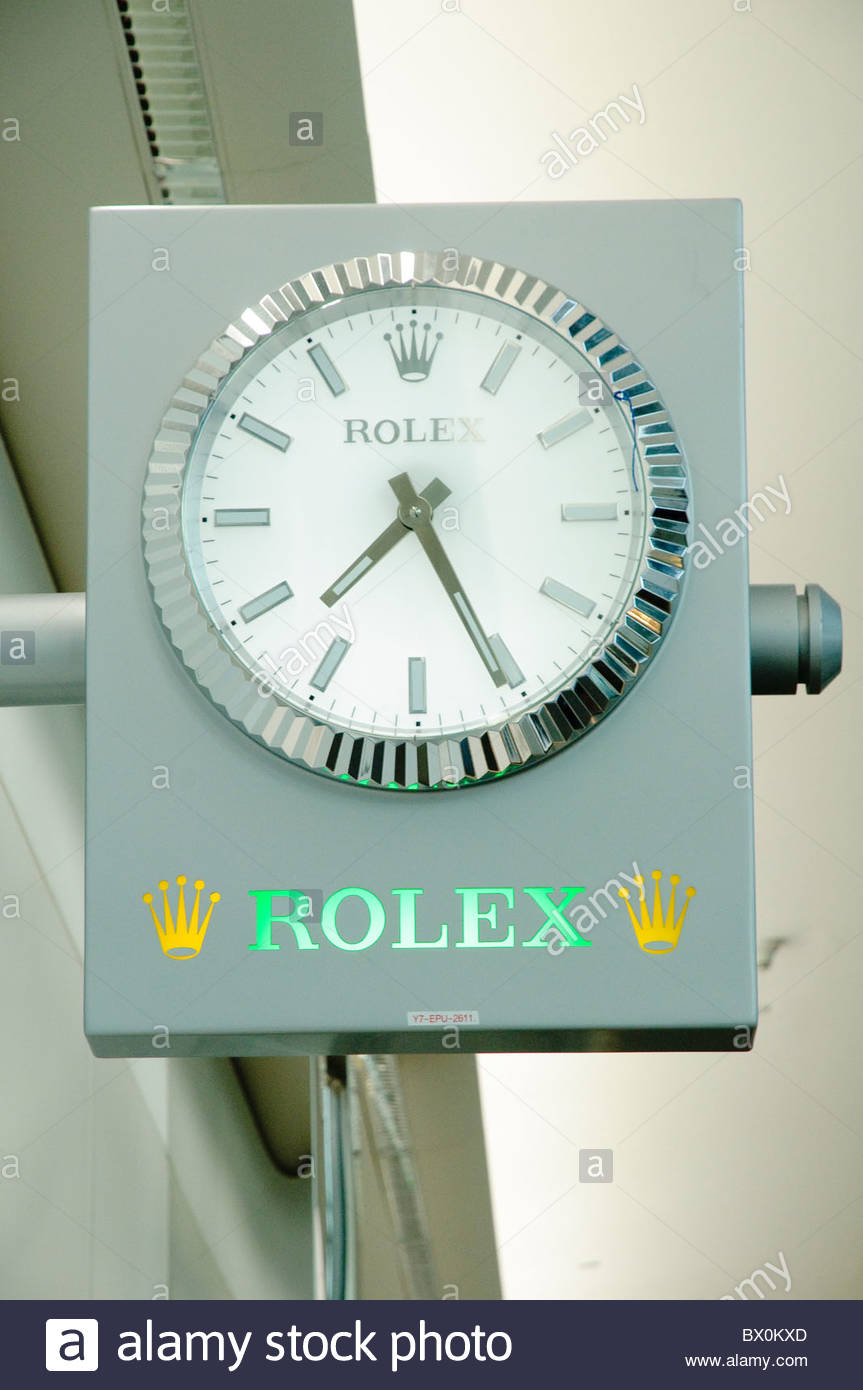 Rolex, clock at Dubai International 