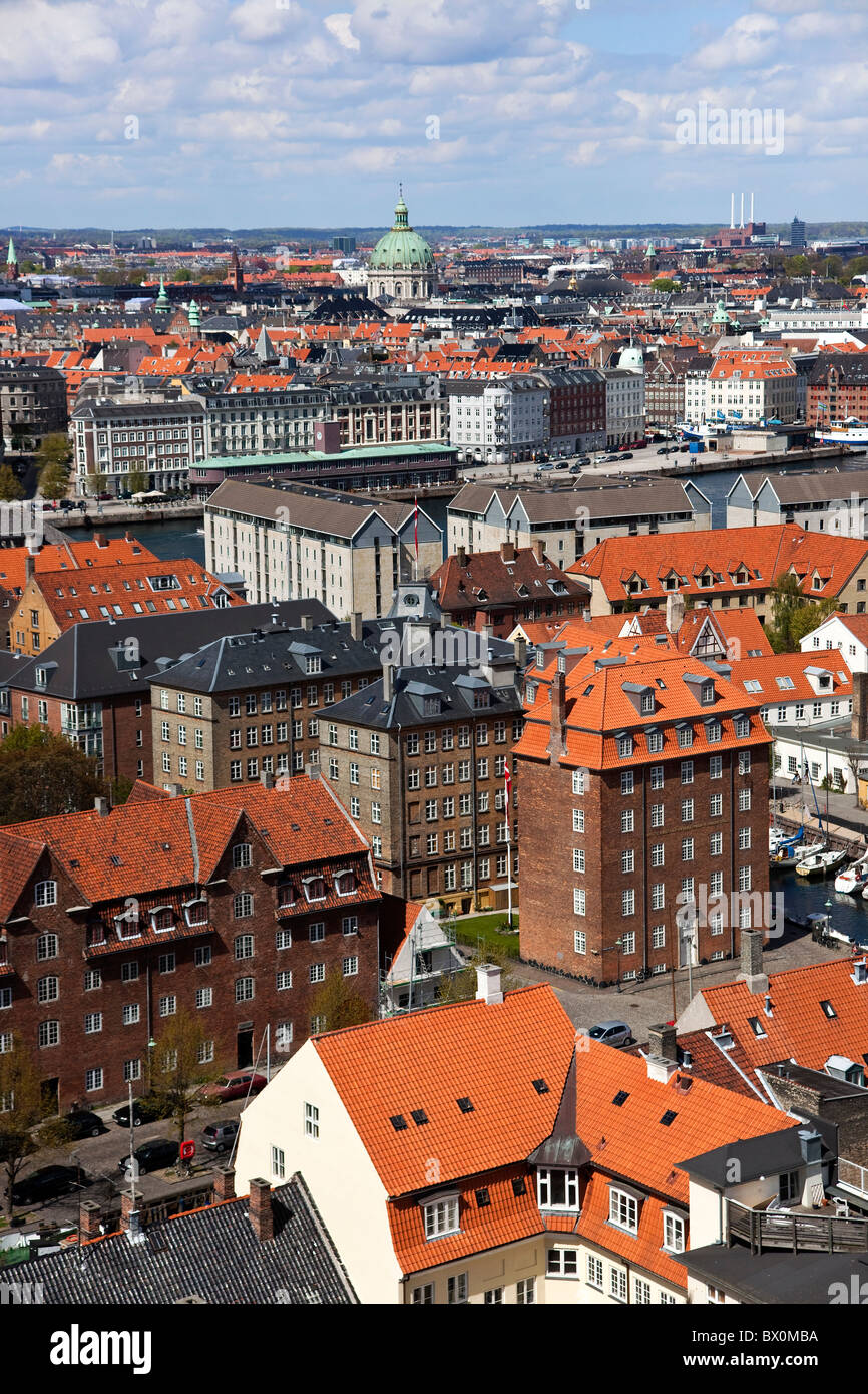 Copenhagen - view over the inner city. Copenhagen. Denmark Stock Photo