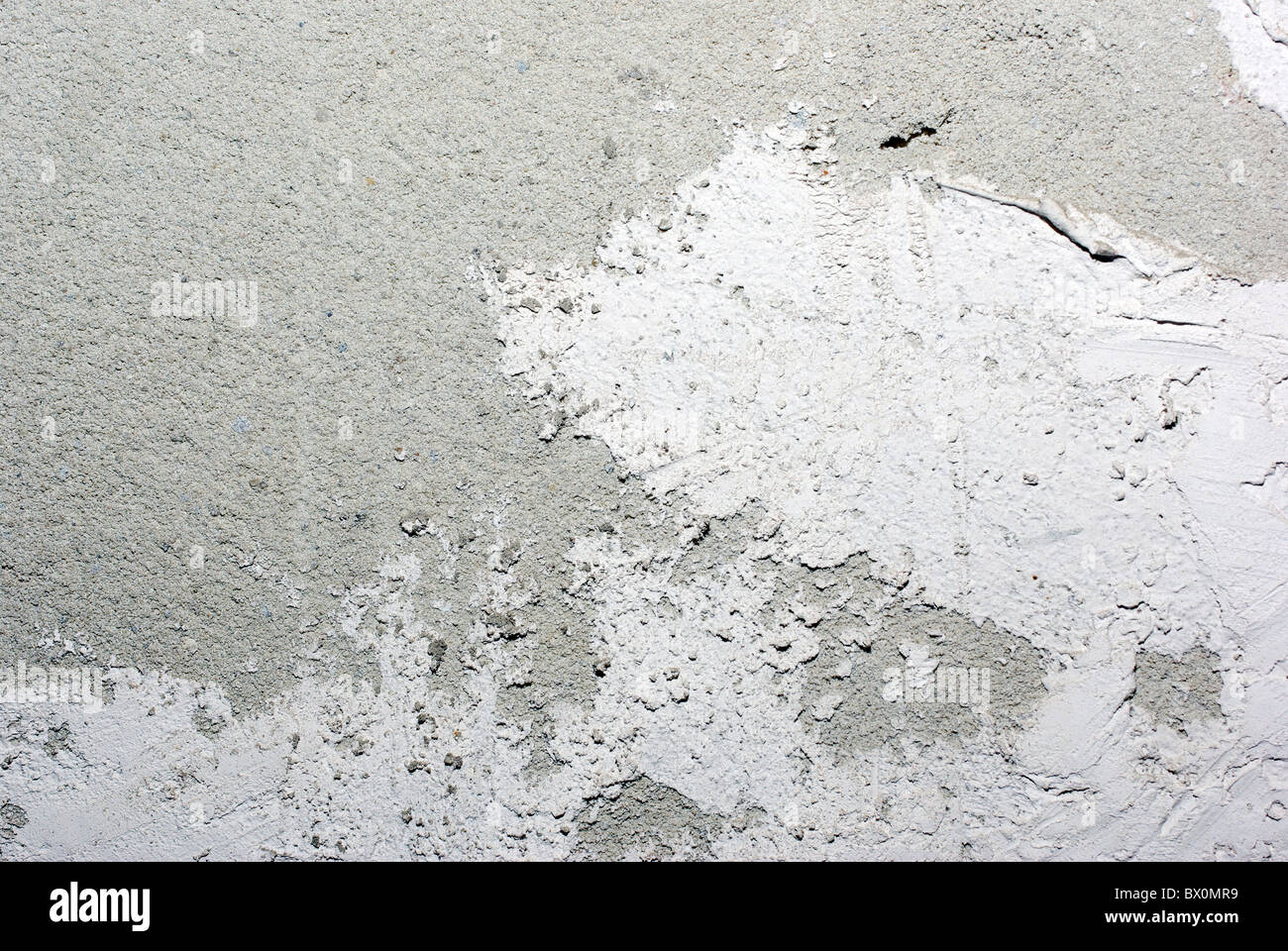 Alabaster plaster with beton concrete wall. Abstract textured background. Stock Photo