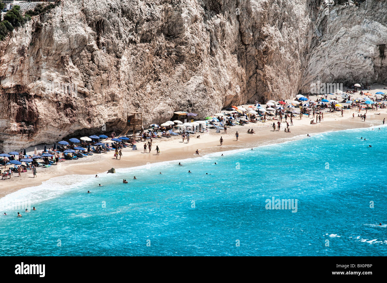 Porto Katsiki beach in Lefkada island, Greece Stock Photo