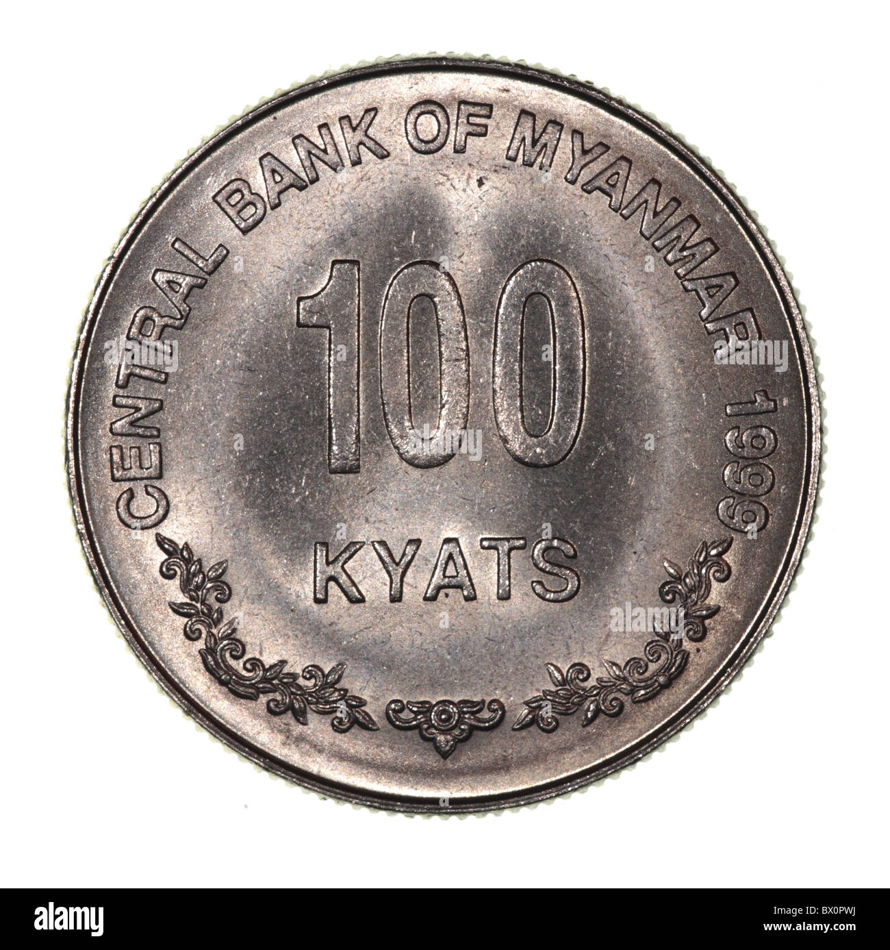 Myanmar 100 kyat coin Stock Photo