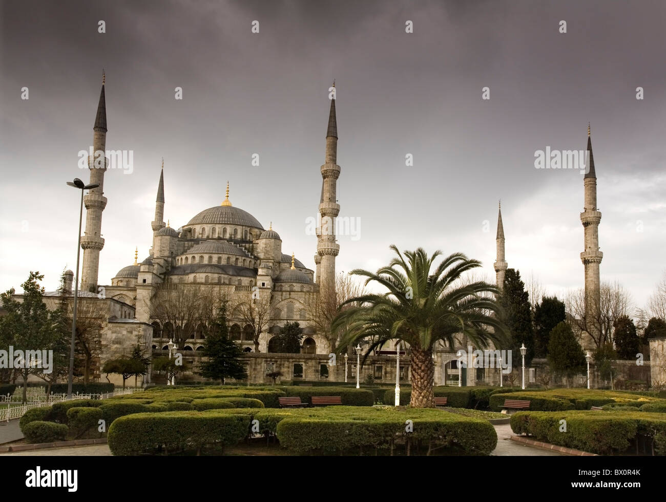 Blue Mosque or Sultan Ahmed Mosque. Exterior view. Istanbul, Turkey ...