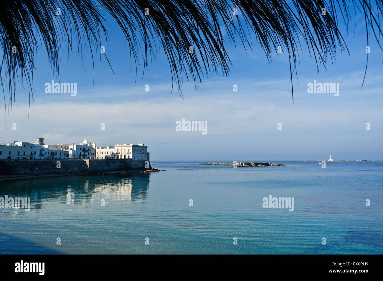 White houses on the seafront, Gallipoli, Puglia, Italy Stock Photo Alamy