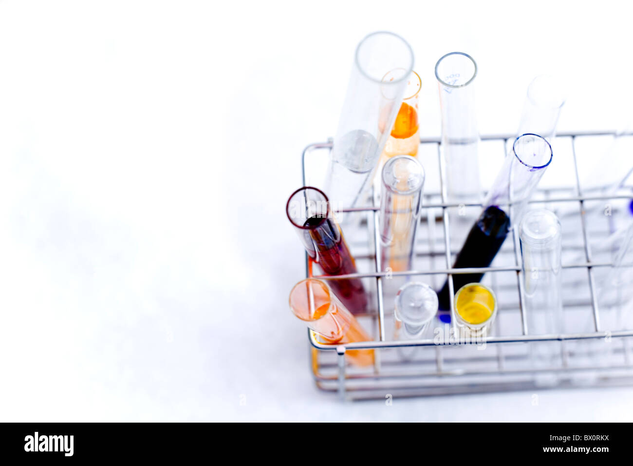test tubes in a laboratory Stock Photo