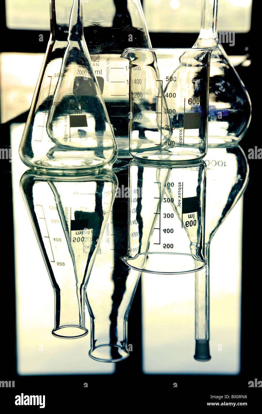 vase and flask in laboratory Stock Photo Alamy