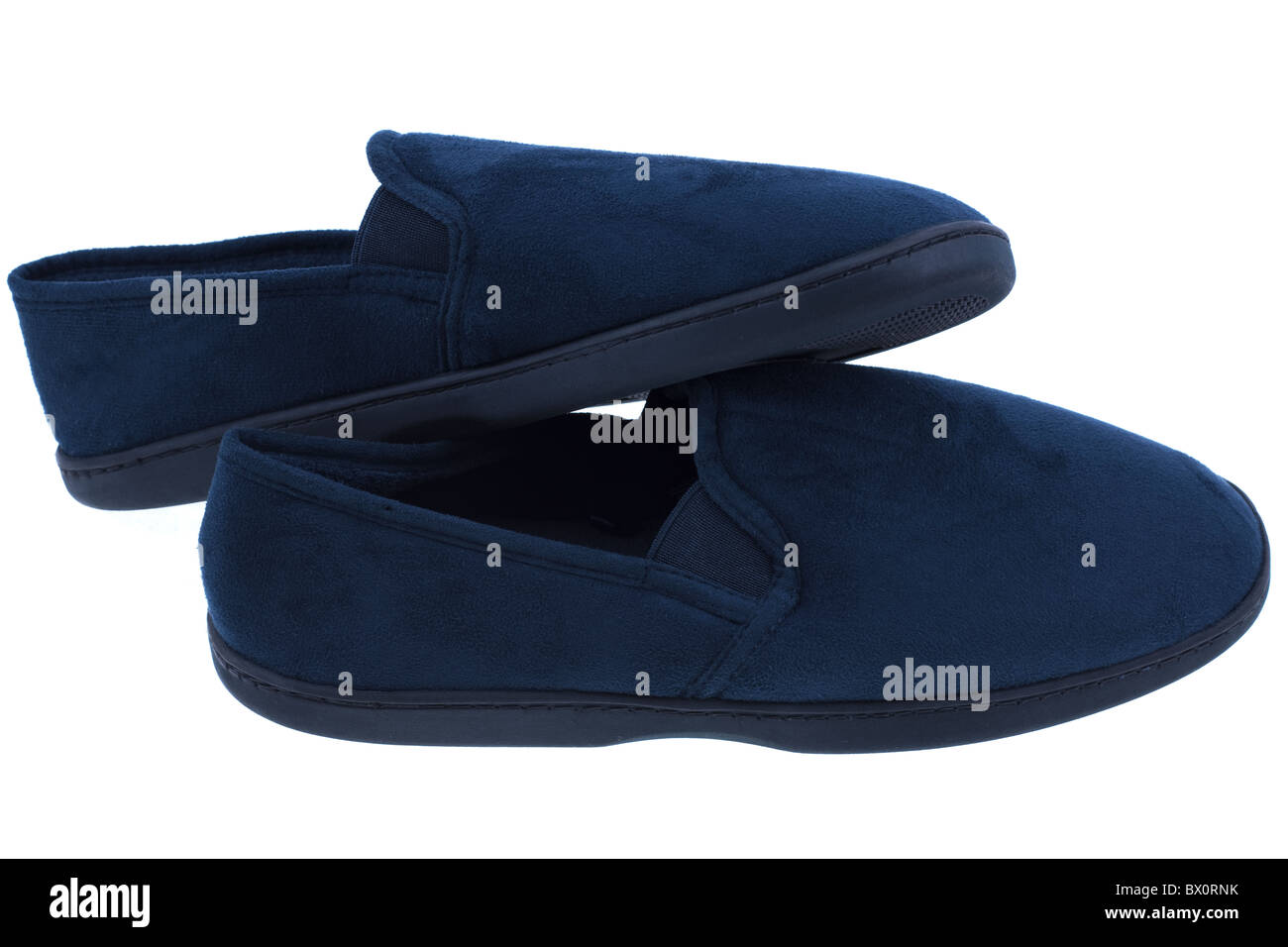 mens navy blue slippers