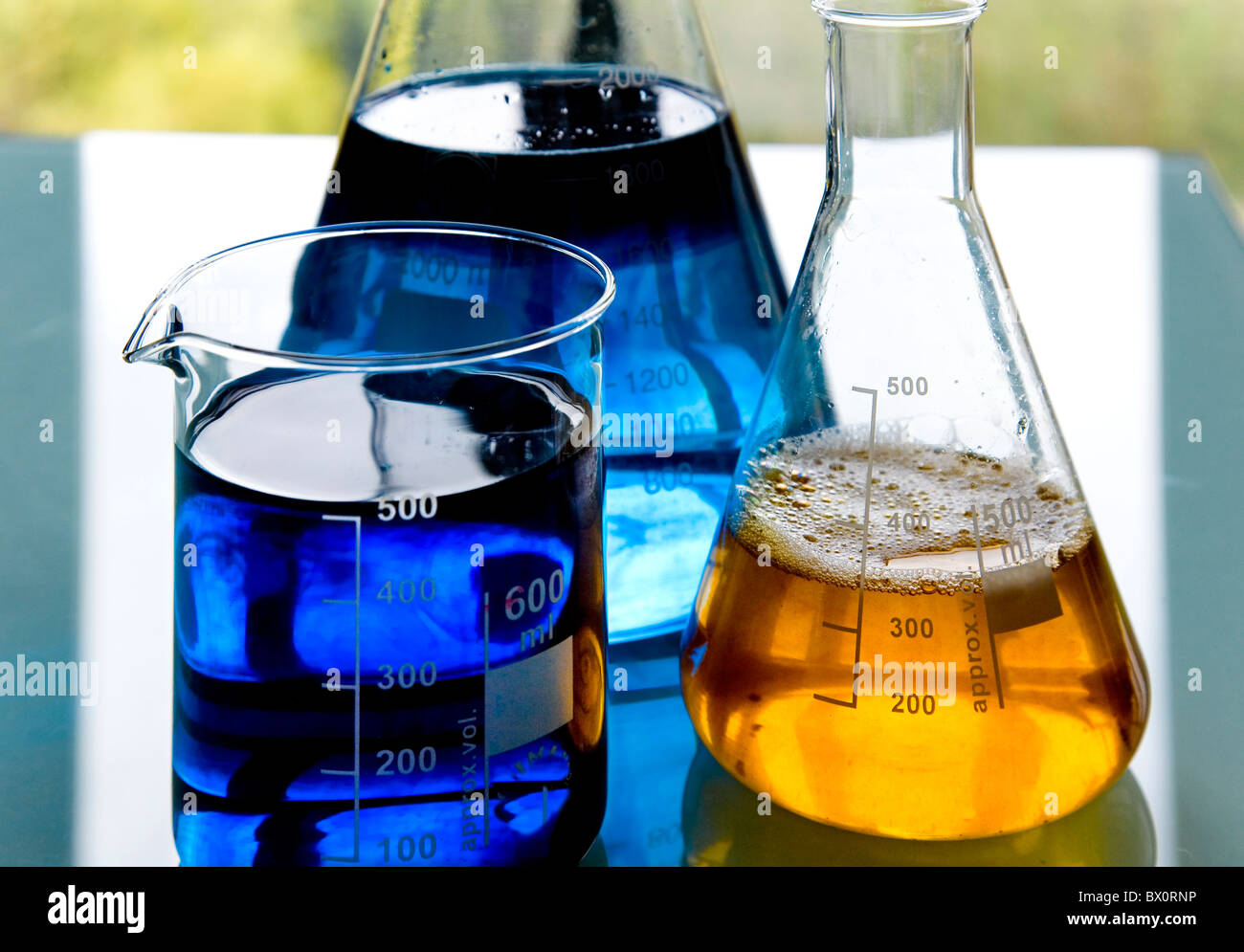 vase and flask in laboratory Stock Photo Alamy