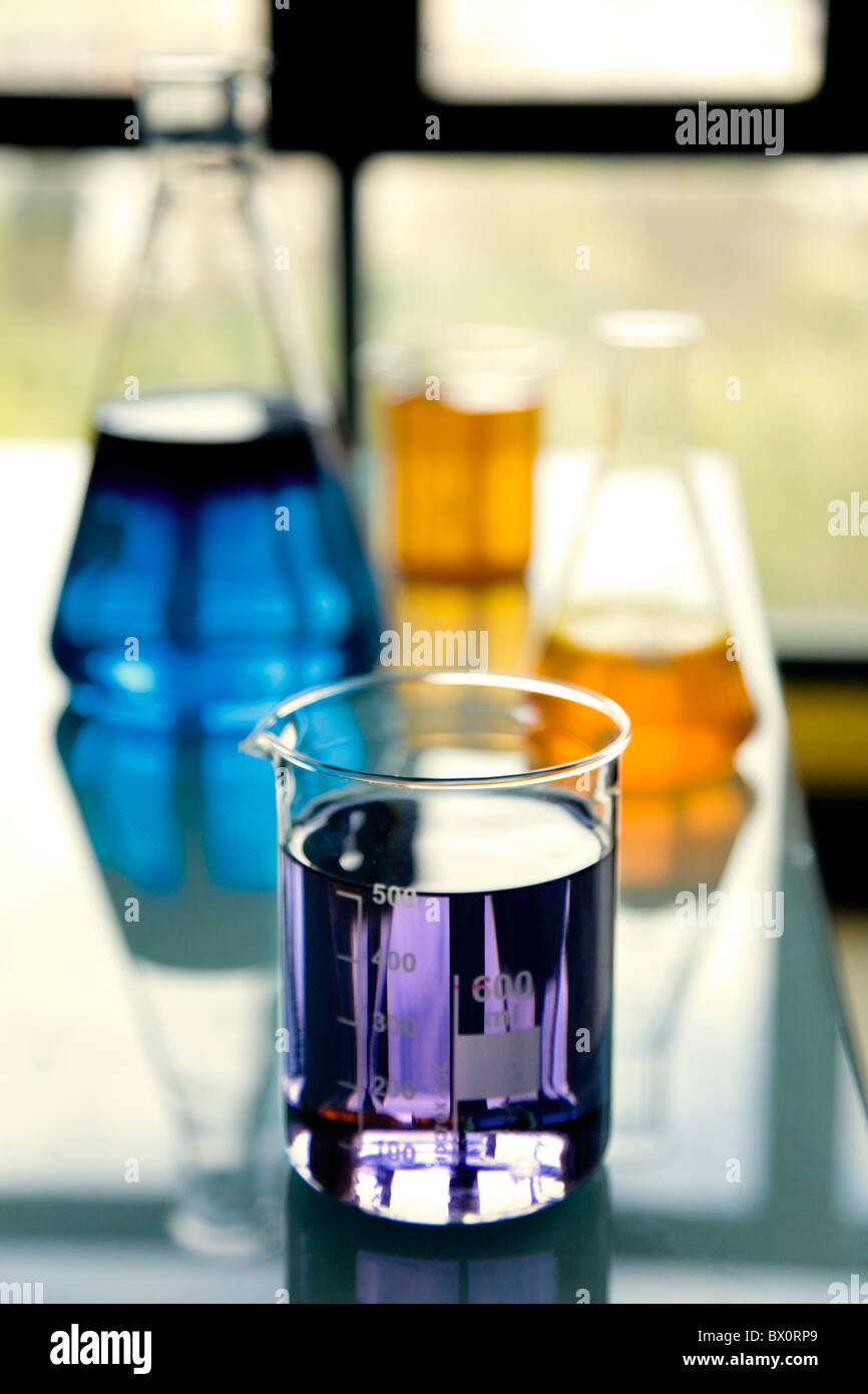 vase and flask in laboratory Stock Photo Alamy