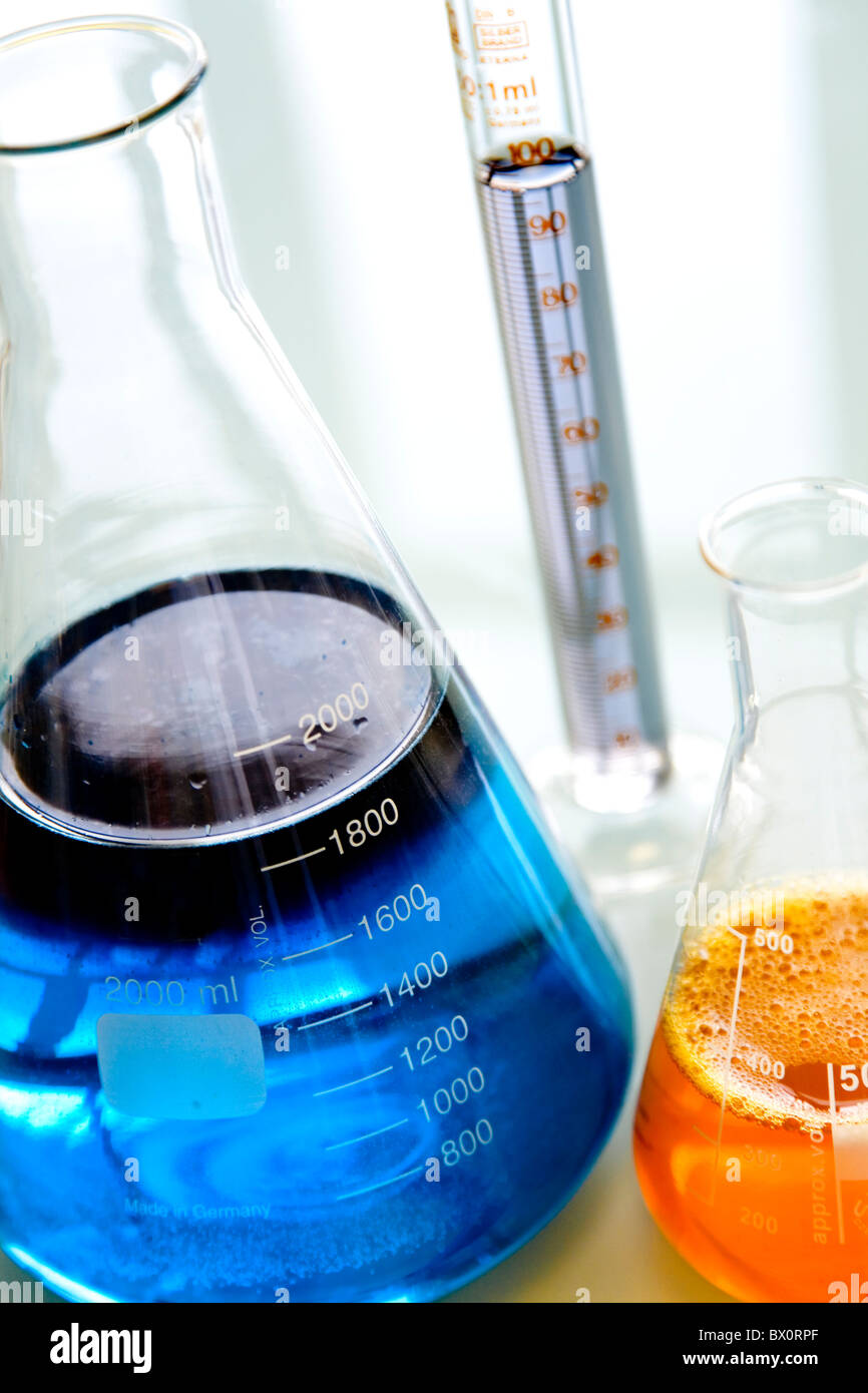 vase and flask in laboratory Stock Photo Alamy