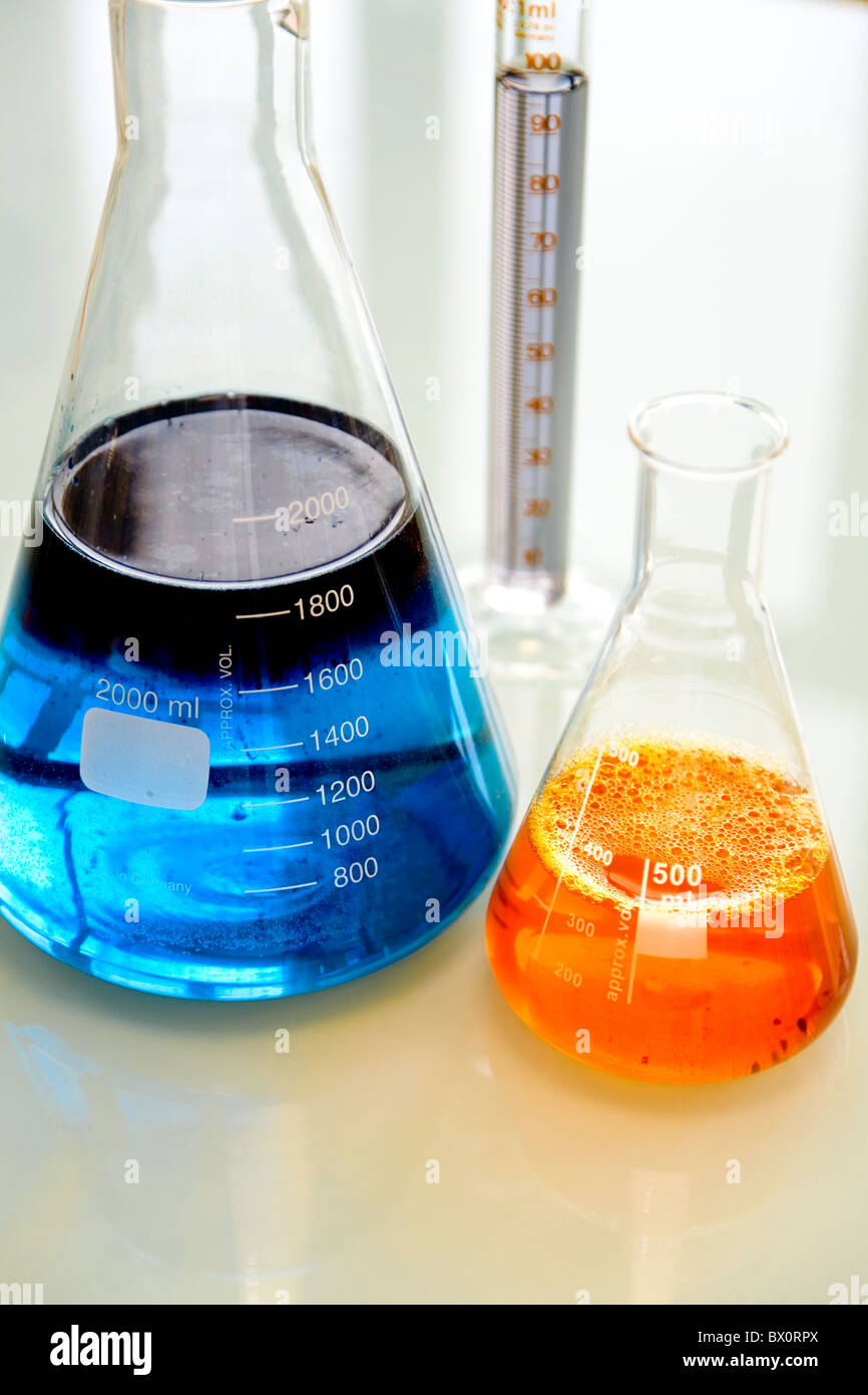 vase and flask in laboratory Stock Photo Alamy