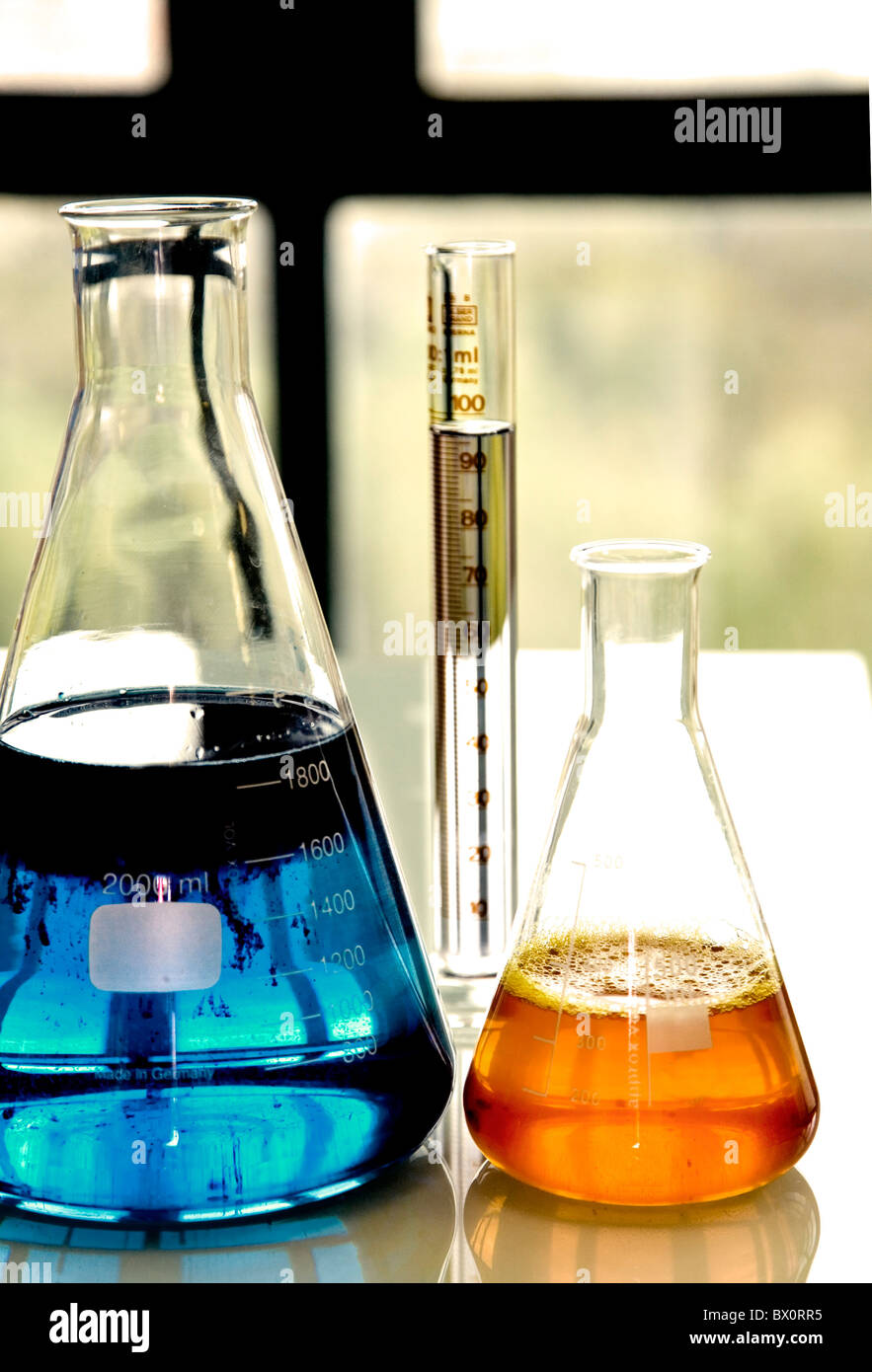 vase and flask in laboratory Stock Photo - Alamy